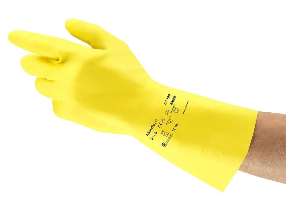ansell-alphatec-87-190-gants-latex-jaune-xl-12-paires-chimique image 1