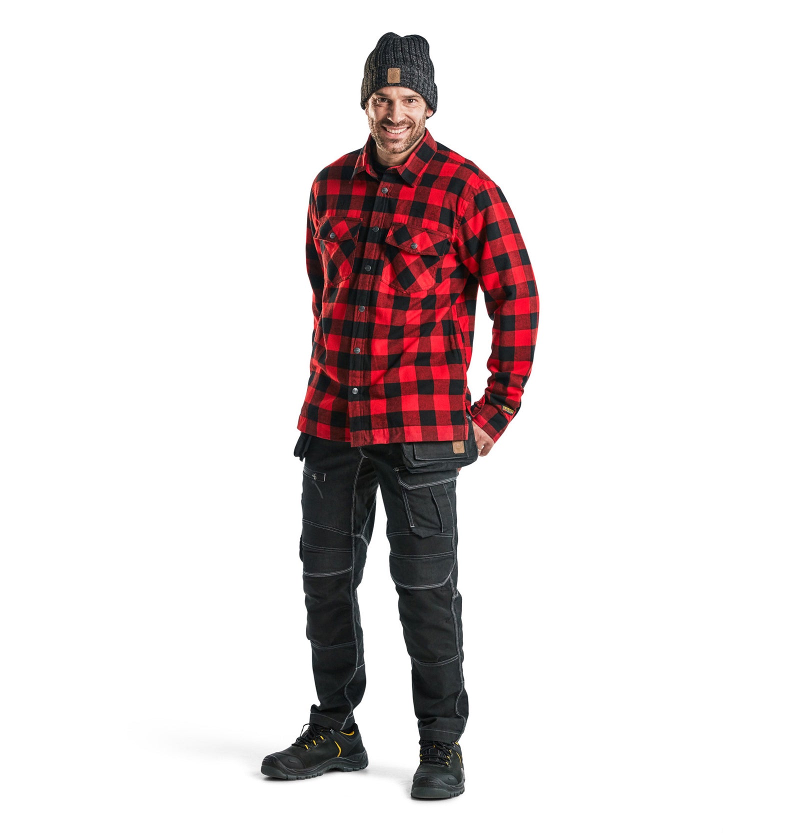 blaklader-flannel-veste-de-travail-rouge-matelass-e-hiver image 5