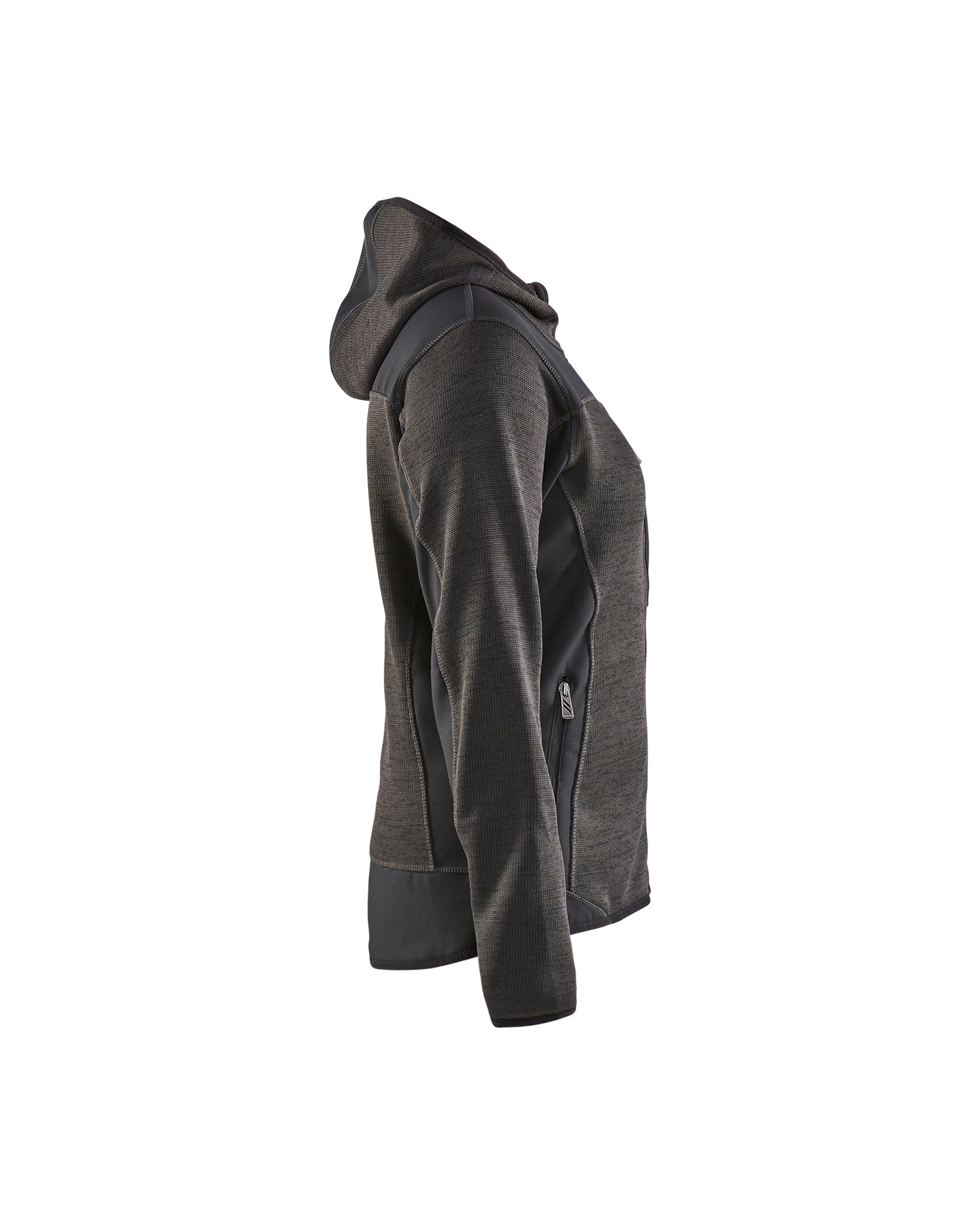 blaklader-veste-tricot-e-femme-gris-noir-capuche image 3