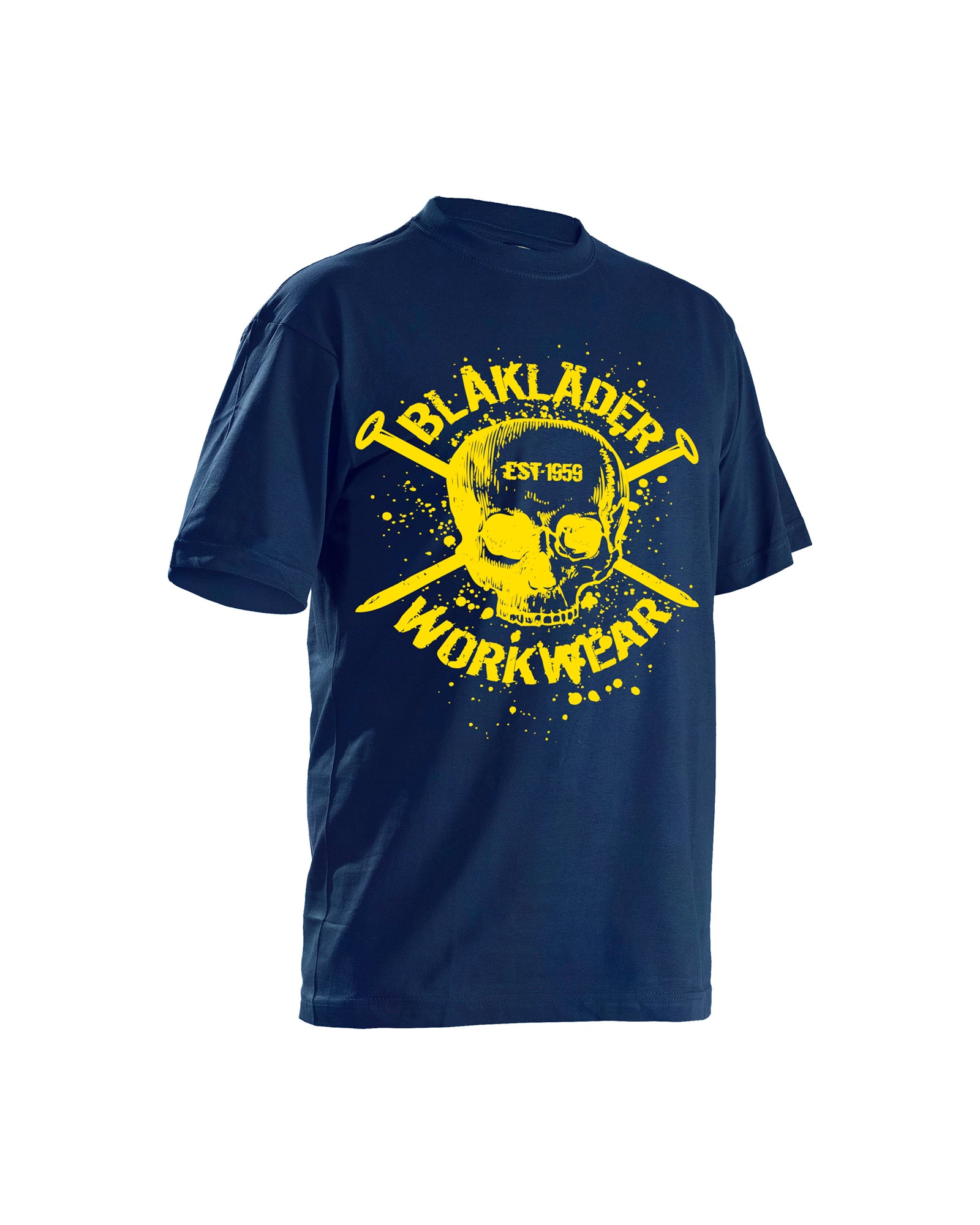 blaklader-skull-t-shirt-coton-bleu-marine-homme image 1