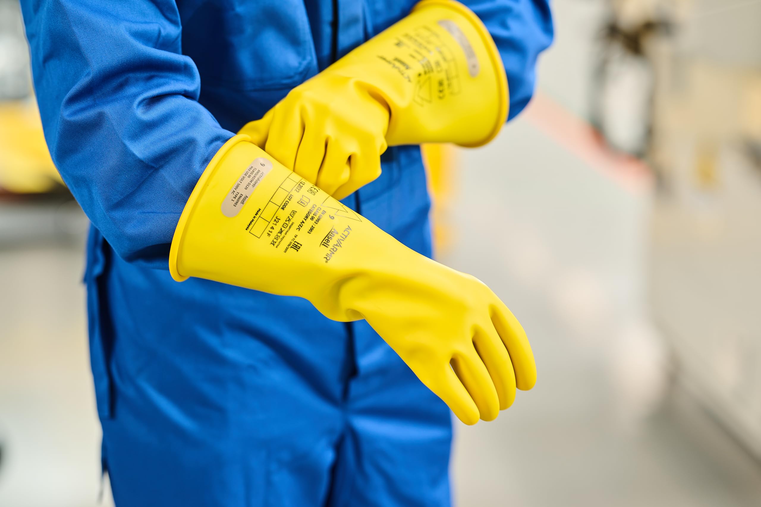 ansell-activarmr-gants-lectricien-latex-jaune-36cm-classe-00-500v-l image 2