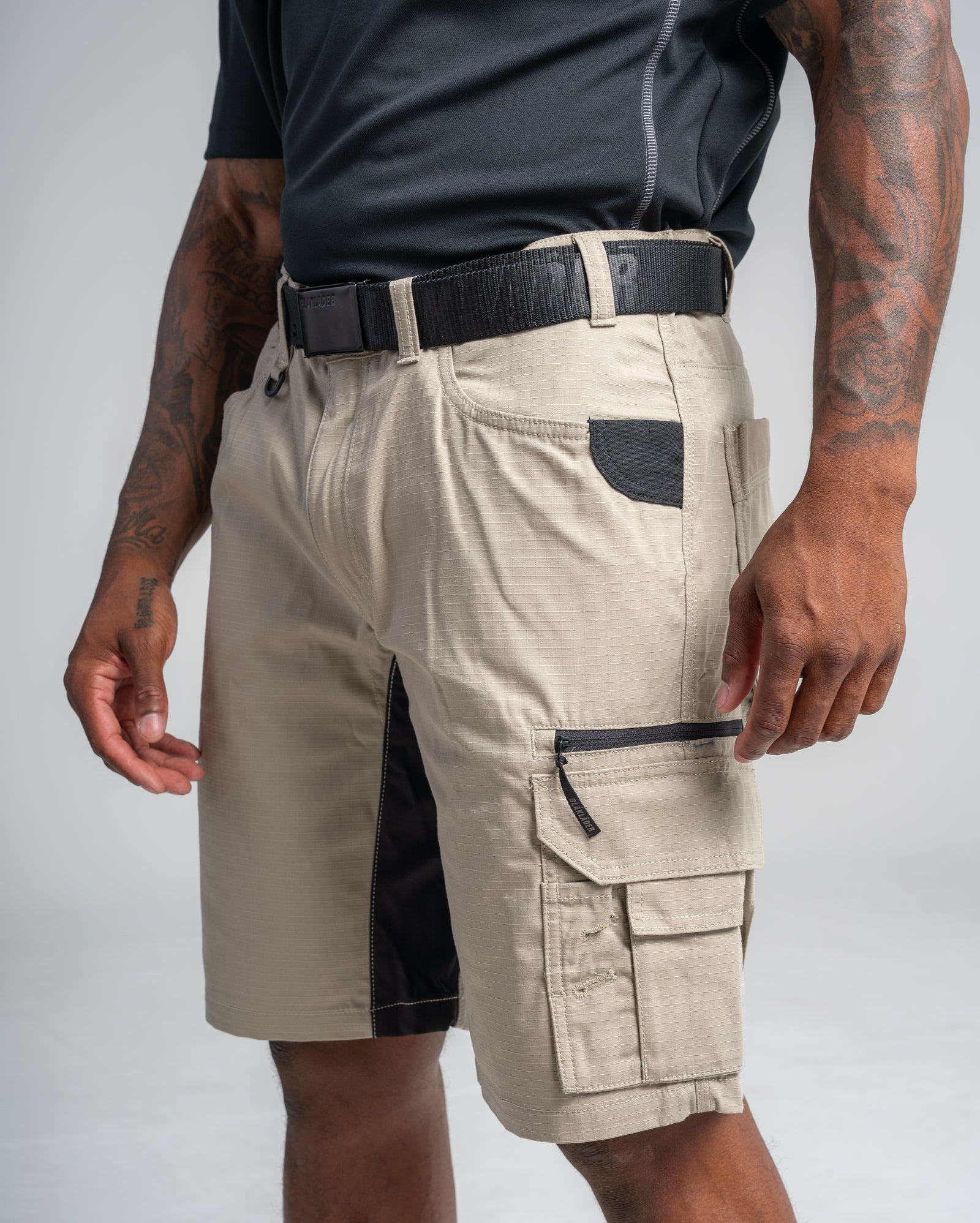 blaklader-ripstop-lite-short-blanc-gris-fonc-ripstop-t image 5