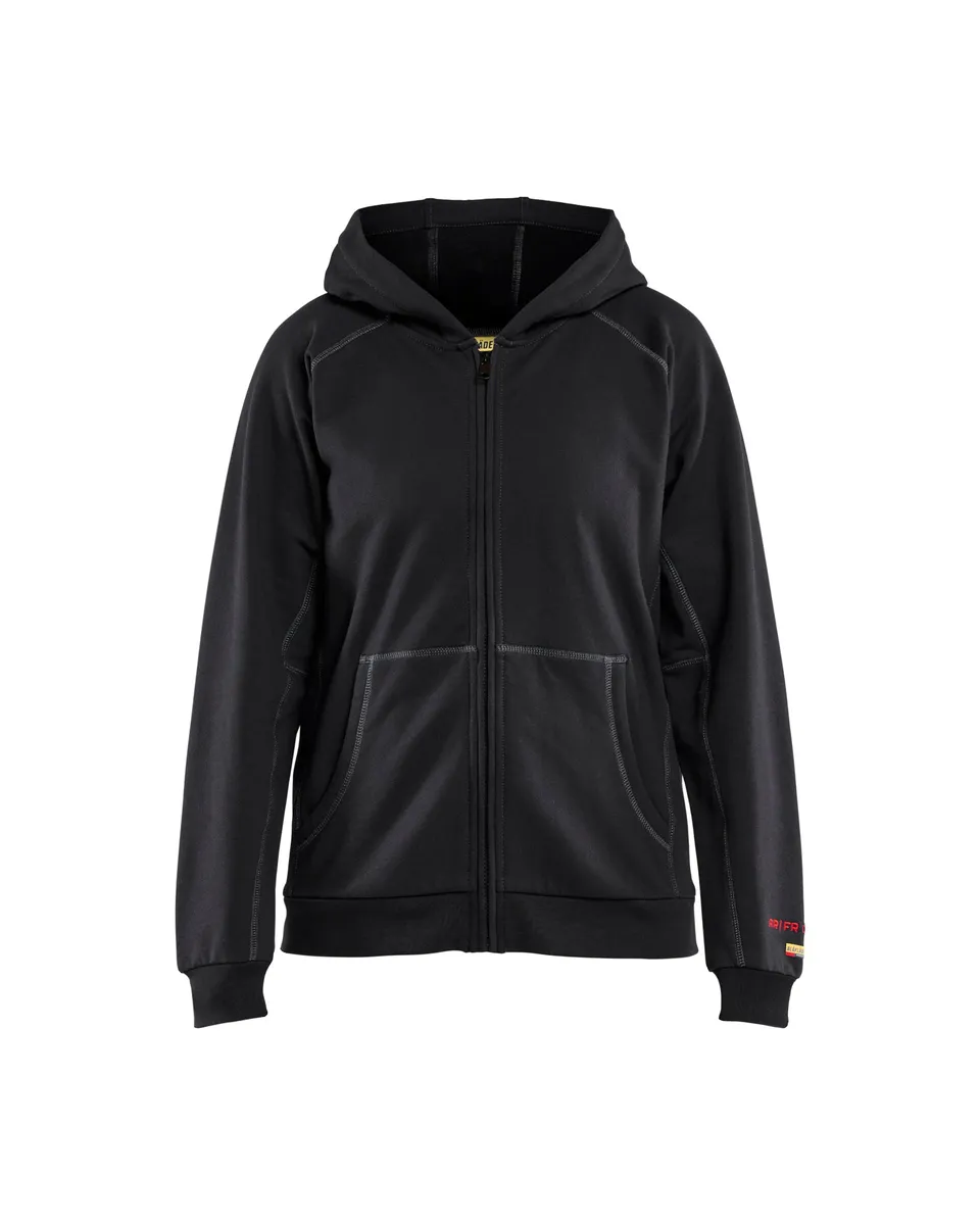 blaklader-hoodies-sweat-capuche-zipp-femme-ignifug-noir image 1