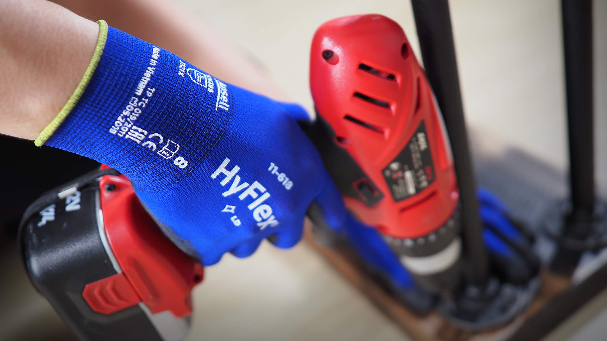 ansell-hyflex-11-618-gants-pu-tactiles-bleus-taille-m-1-paire image 7