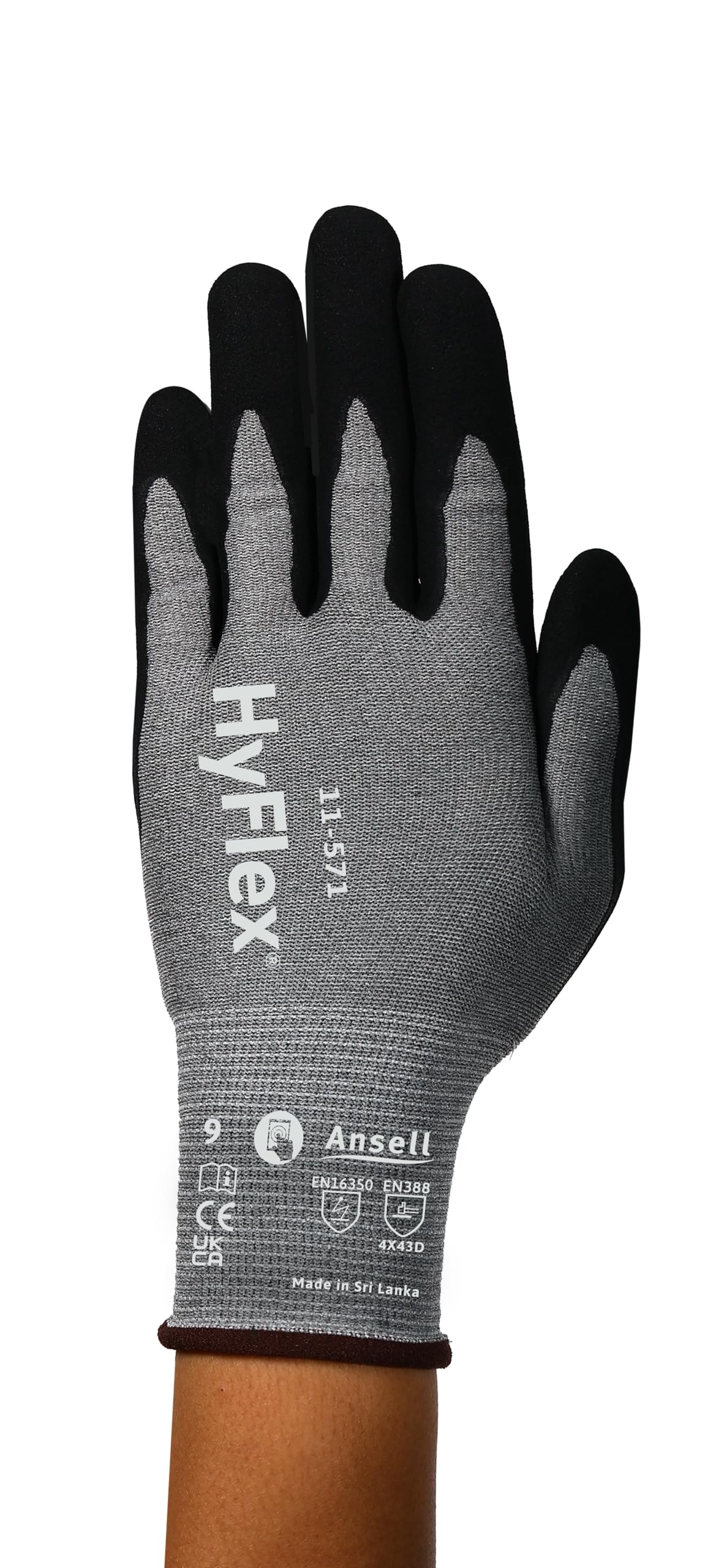 ansell-hyflex-11-571-gants-anti-coupures-gris-taille-s-1-paire image 2