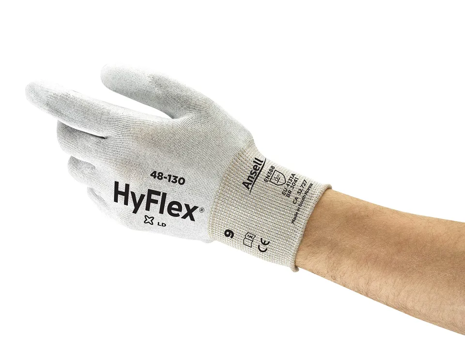 ansell-hyflex-48-130-gants-de-travail-blanc-xs-lot-12-antistatique image 1