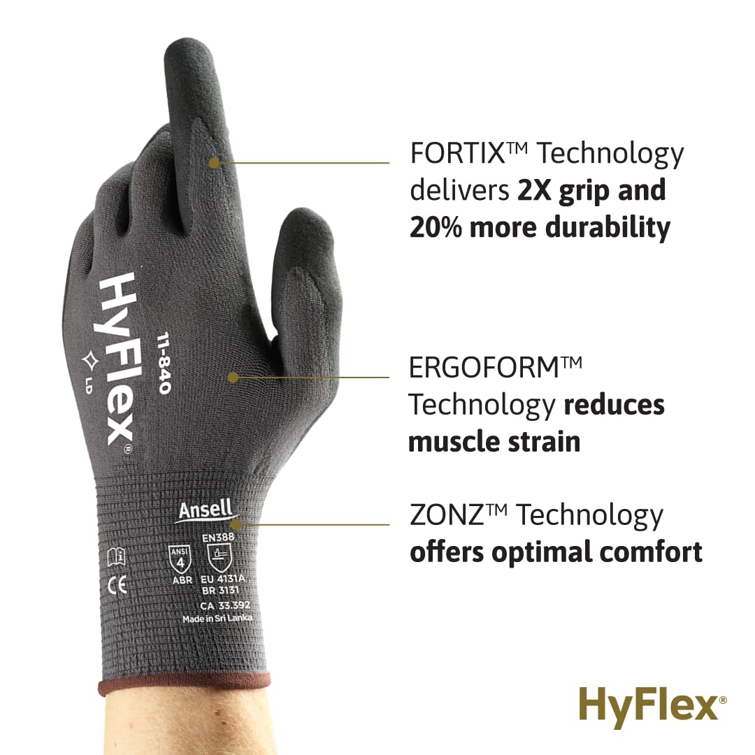 ansell-hyflex-11-840-gants-nitrile-noir-2xl-12-paires-abrasion image 2