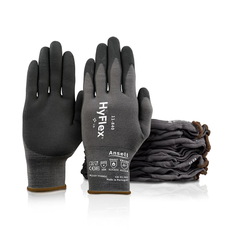 ansell-hyflex-11-840-gants-nitrile-noirs-taille-10-lot-12-paires image 1