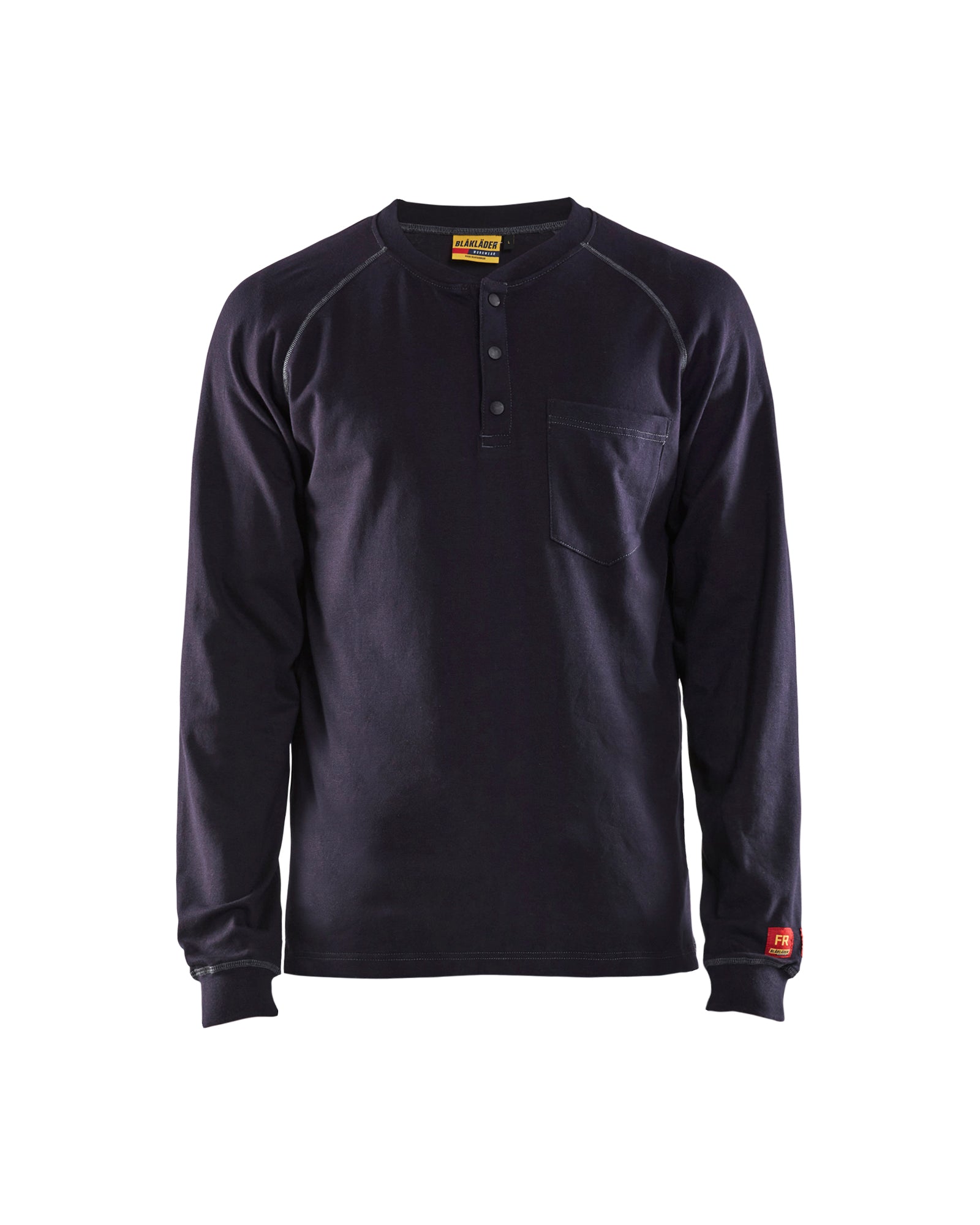 blaklader-henley-t-shirt-ignifug-bleu-marine-cat-2 image 1