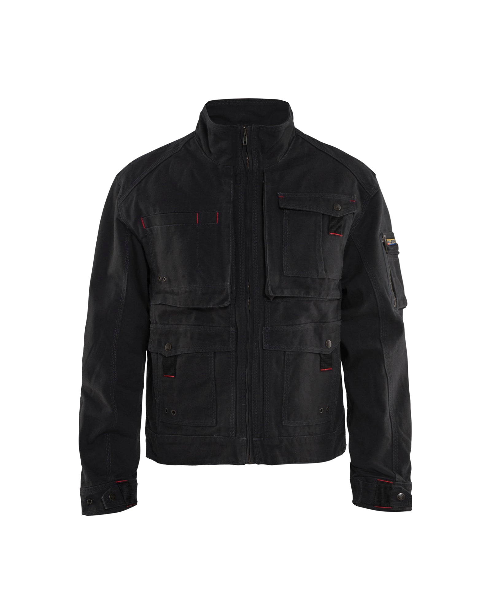 blaklader-brawny-canvas-veste-travail-noire-toile-coton-15-poches image 1