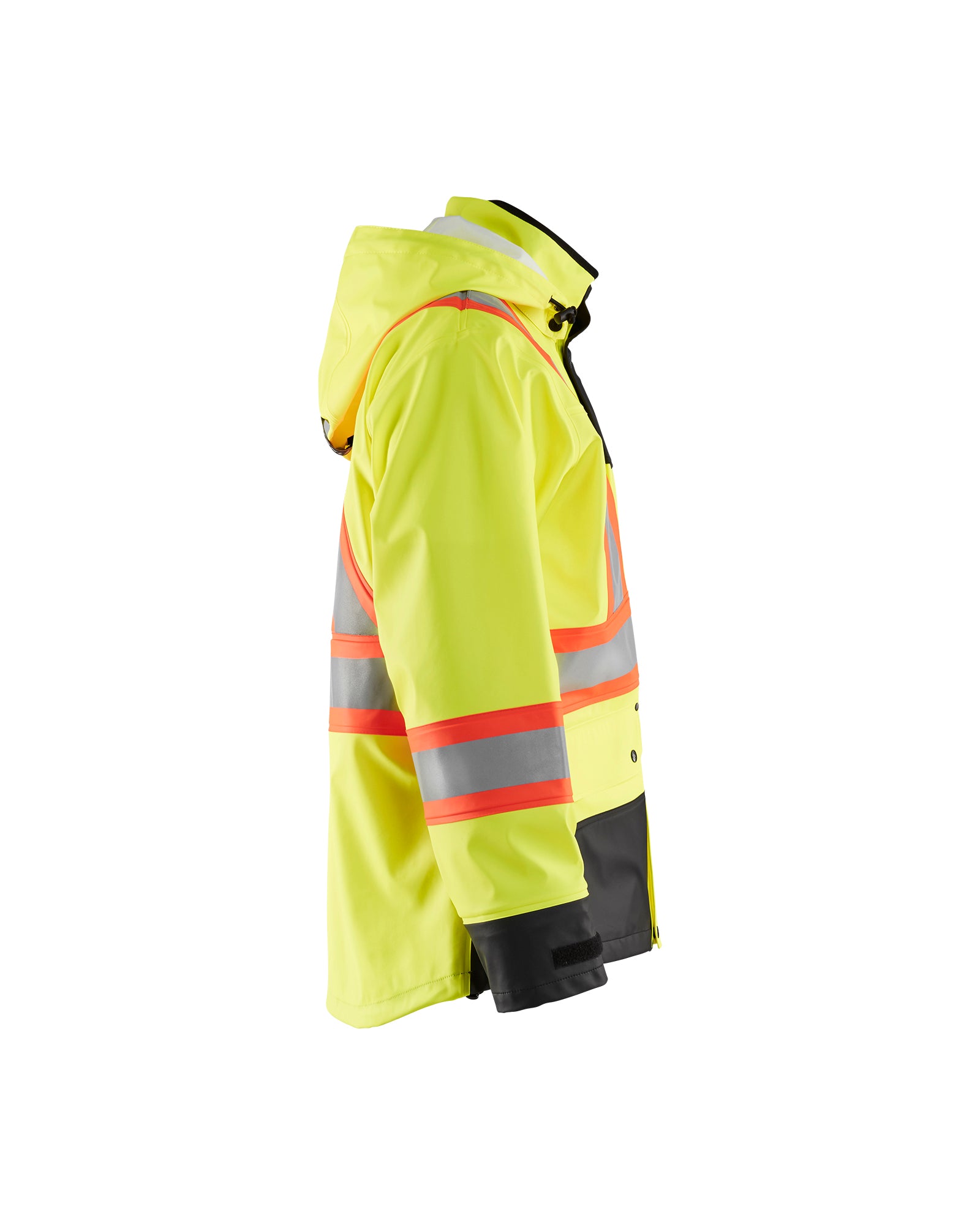 blaklader-hi-vis-csa-veste-pluie-jaune-fluo-noir image 3