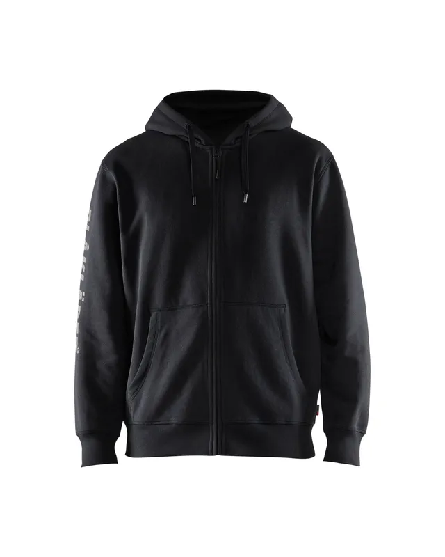 blaklader-hoodie-zip-sweat-capuche-noir-pais-coton image 1