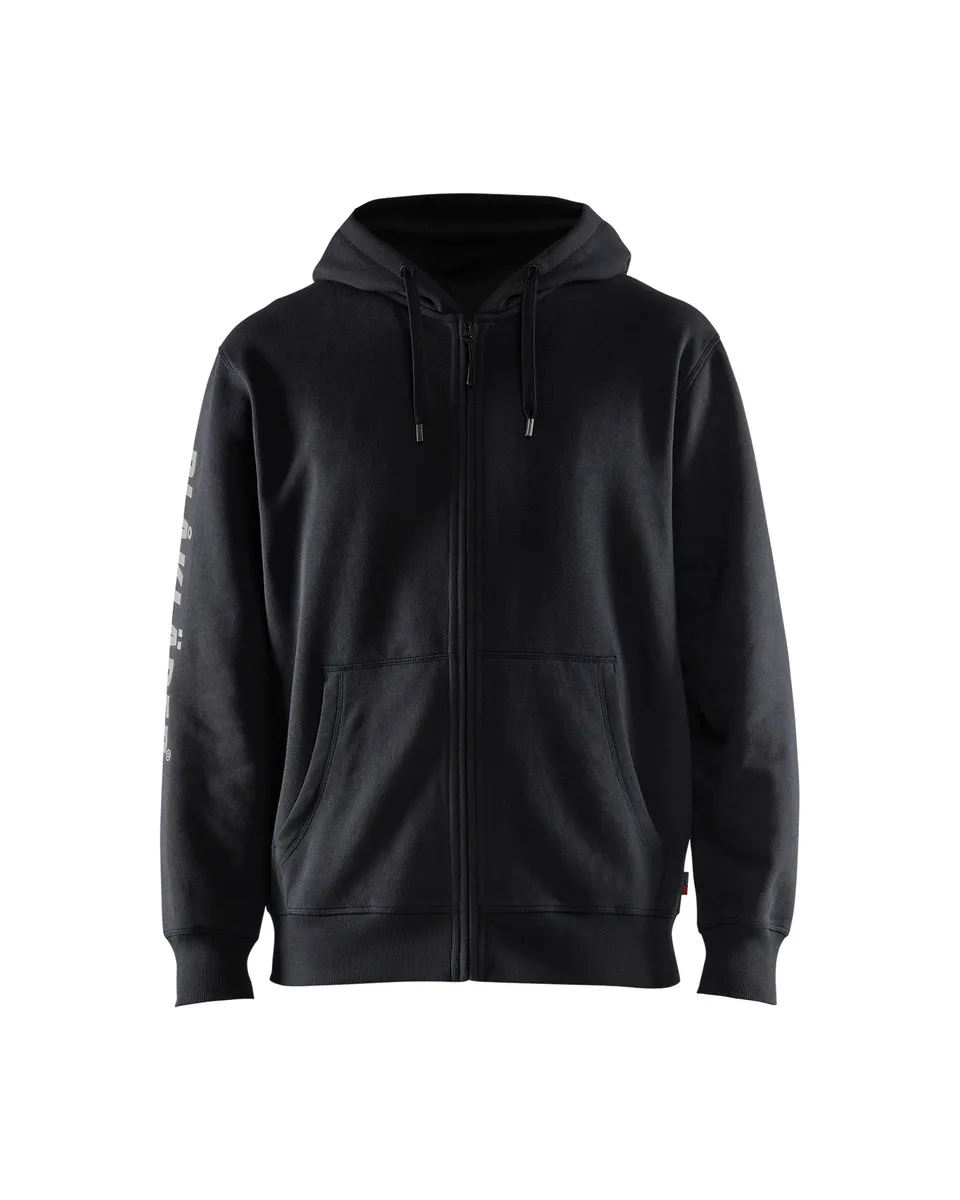 blaklader-hoodie-zip-sweat-capuche-noir-pais-coton image 1