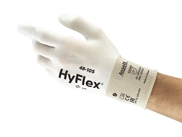 ansell-hyflex-48-105-gants-de-travail-blancs-taille-xs-12-paires image 1