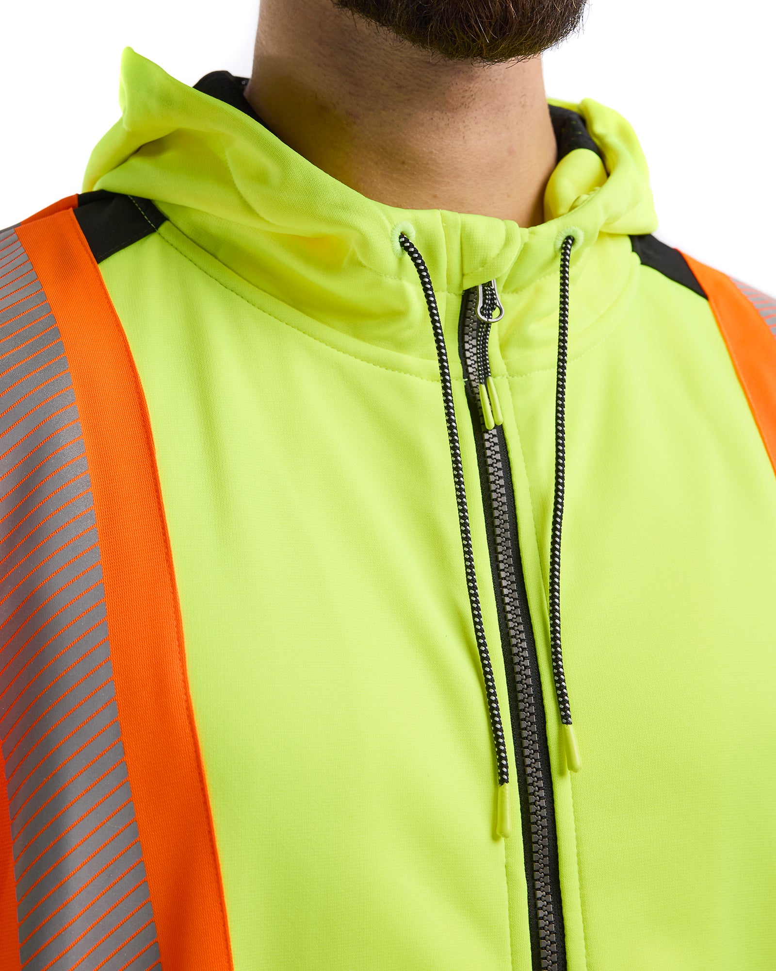 blaklader-hi-vis-csa-full-zip-hoodie-sweat-jaune-noir image 6