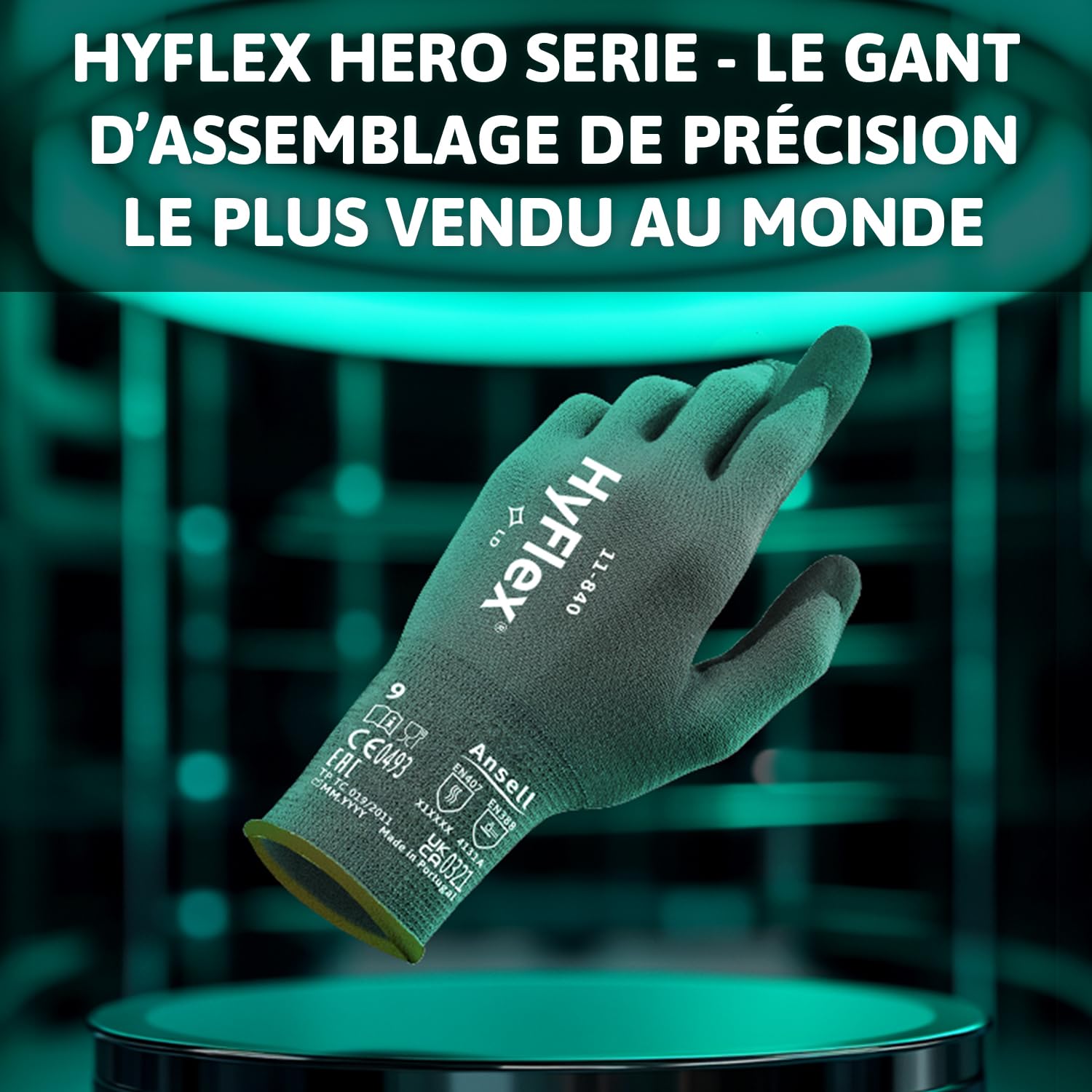 ansell-hyflex-11-840-gants-nitrile-noir-xs-lot-12-paires image 5