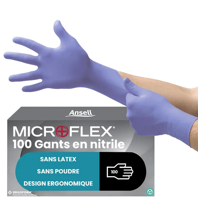 ansell-microflex-93-843-gants-nitrile-violet-l-x100 image 1