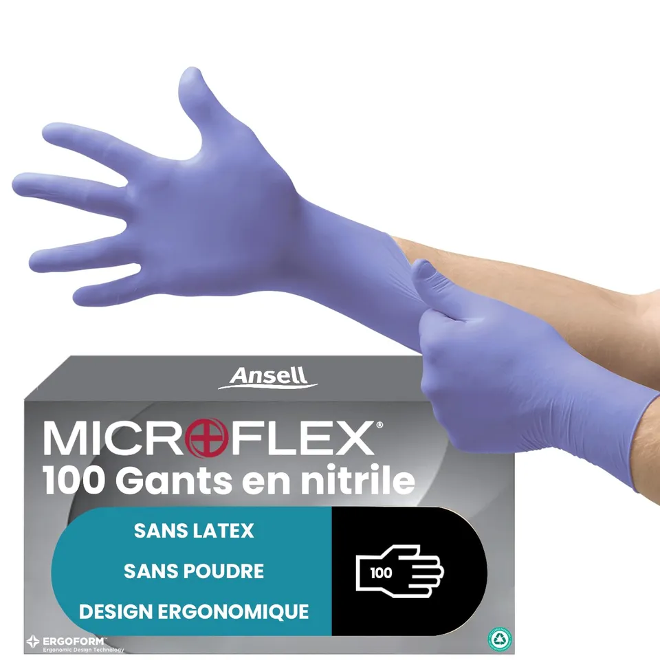 ansell-microflex-93-843-gants-nitrile-violet-l-x100 image 1