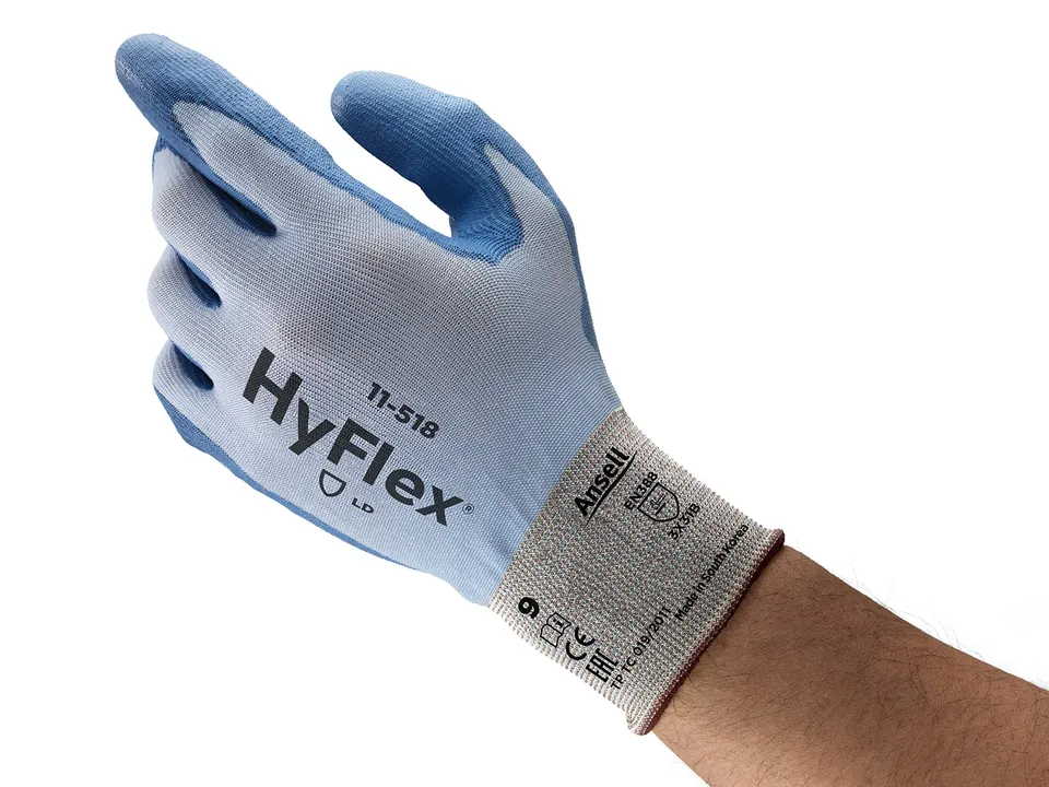 ansell-hyflex-11-518-gants-anti-coupure-bleus-taille-l-12-paires image 1