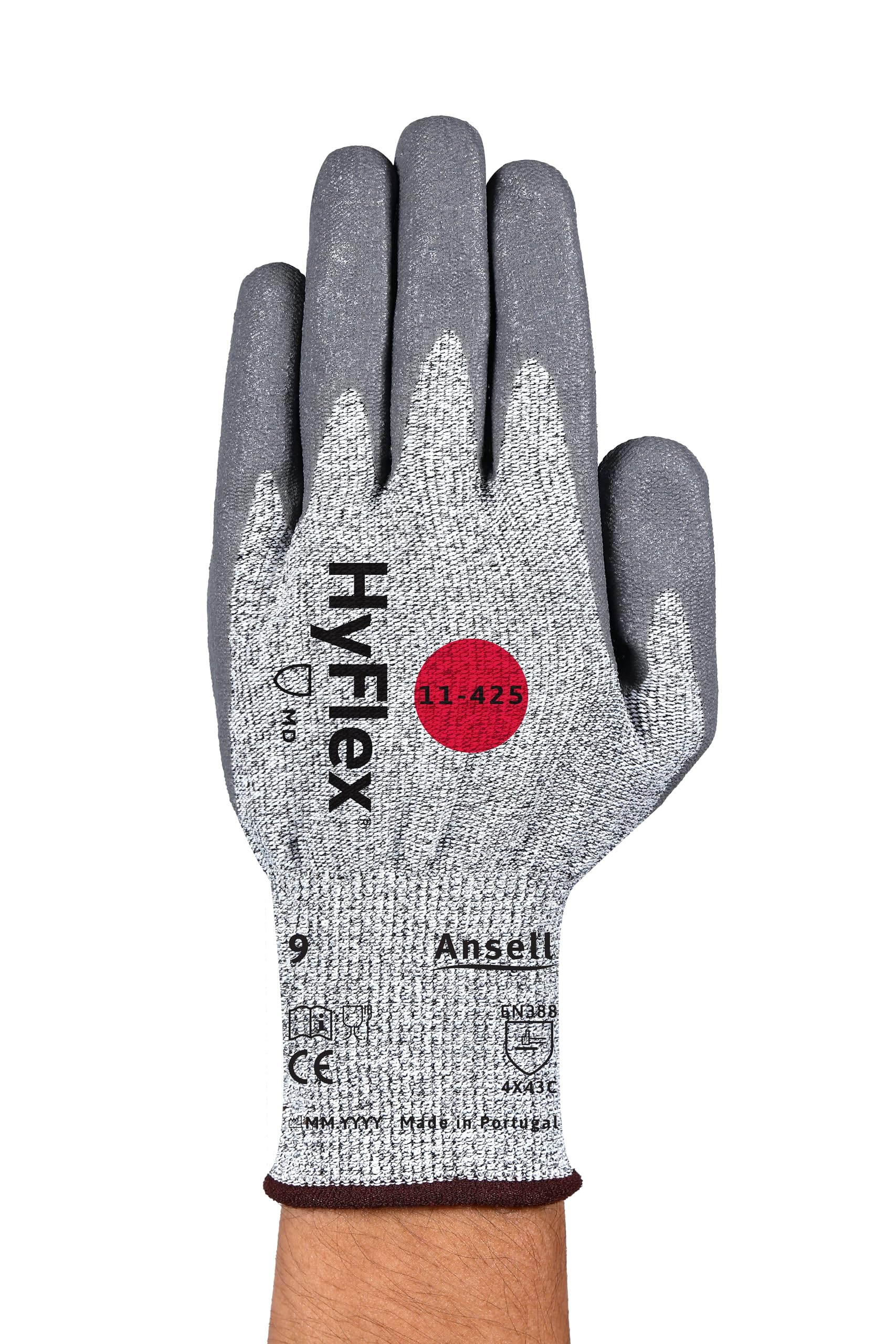 ansell-hyflex-11-425-gants-travail-gris-taille-7-s-12-paires-anti-coupure image 2