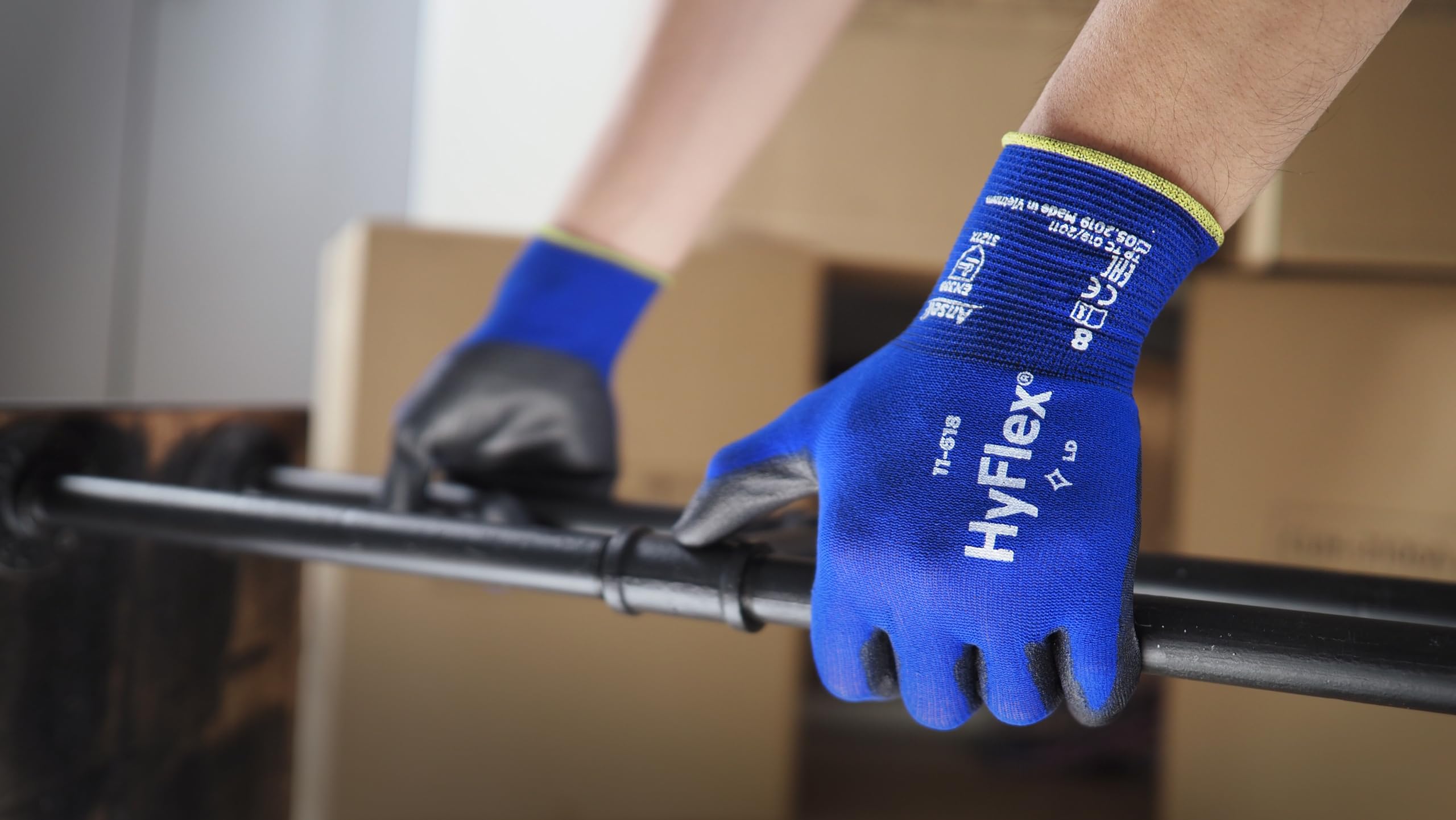 ansell-hyflex-11-618-gants-pu-tactiles-bleus-taille-m-1-paire image 6