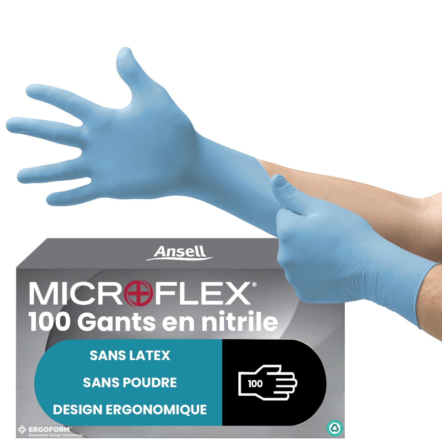 ansell-microflex-92-134-gants-nitrile-bleu-taille-l-lot-100 image 1