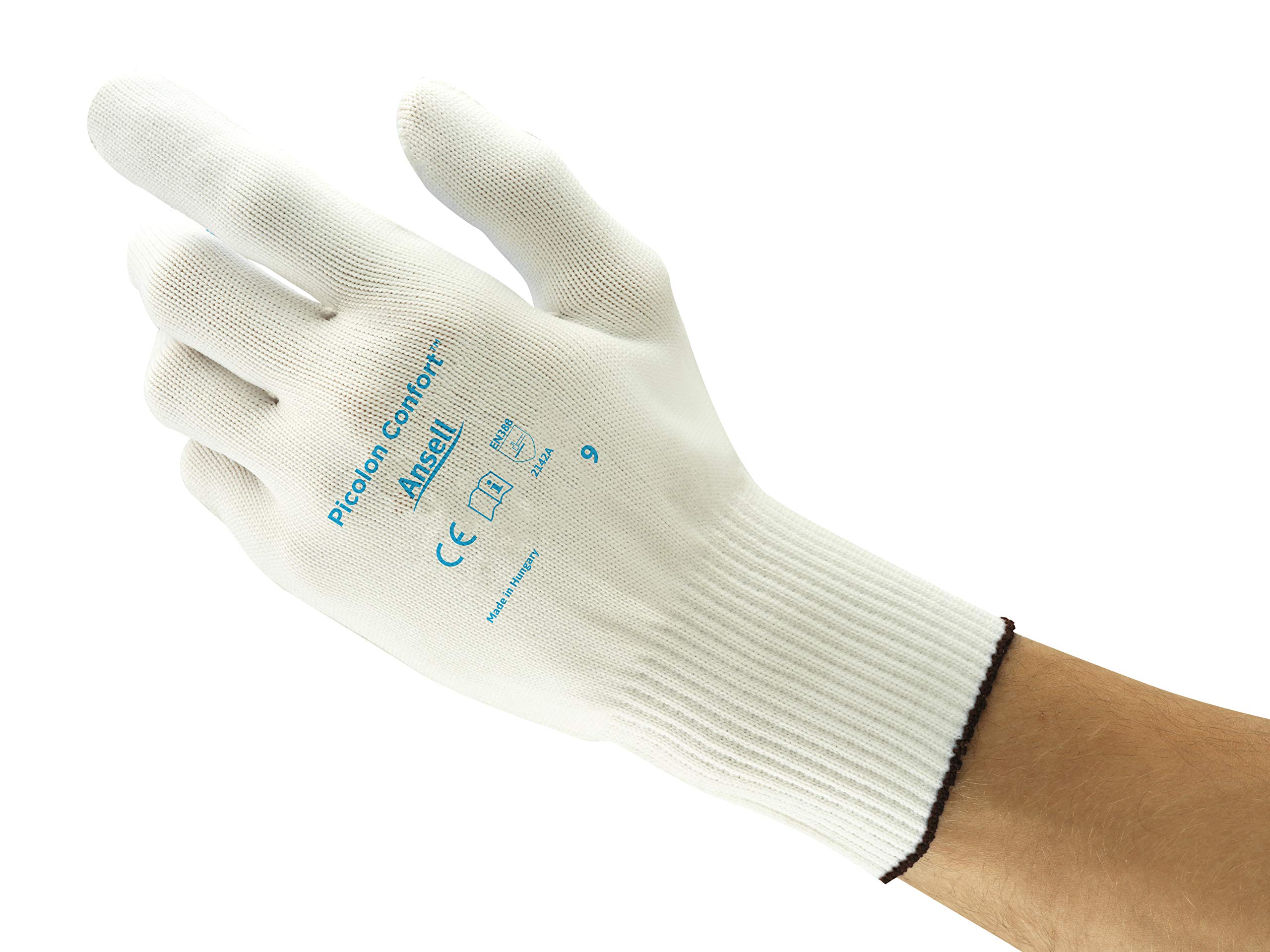 ansell-picolon-gants-travail-blancs-picots-12-paires-l image 1