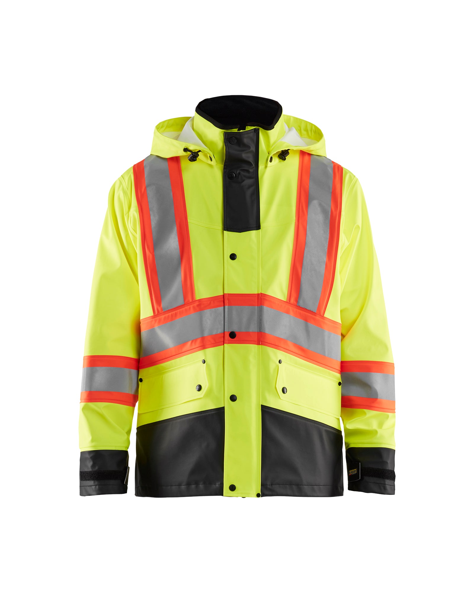 blaklader-hi-vis-csa-veste-pluie-jaune-fluo-noir image 1