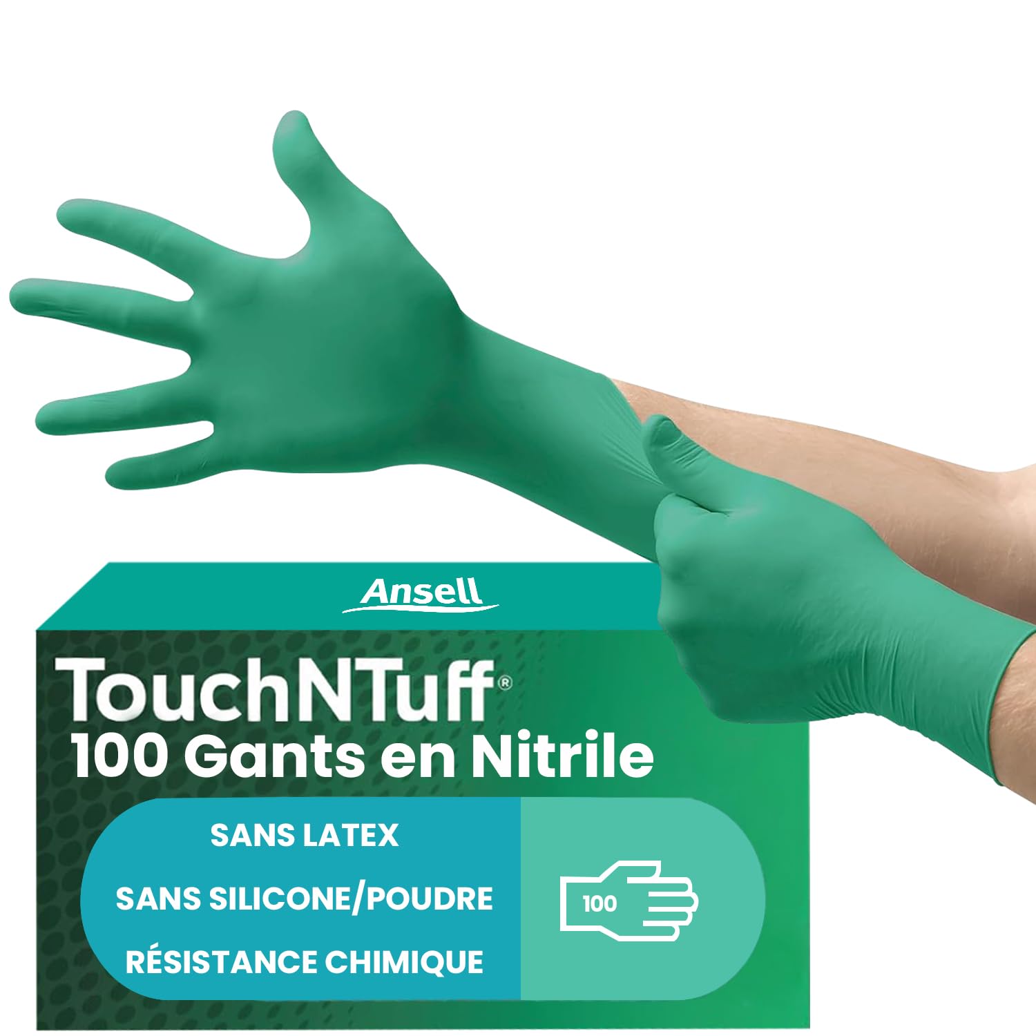 ansell-touchntuff-92-600-gants-nitrile-vert-l-bo-te-100 image 1