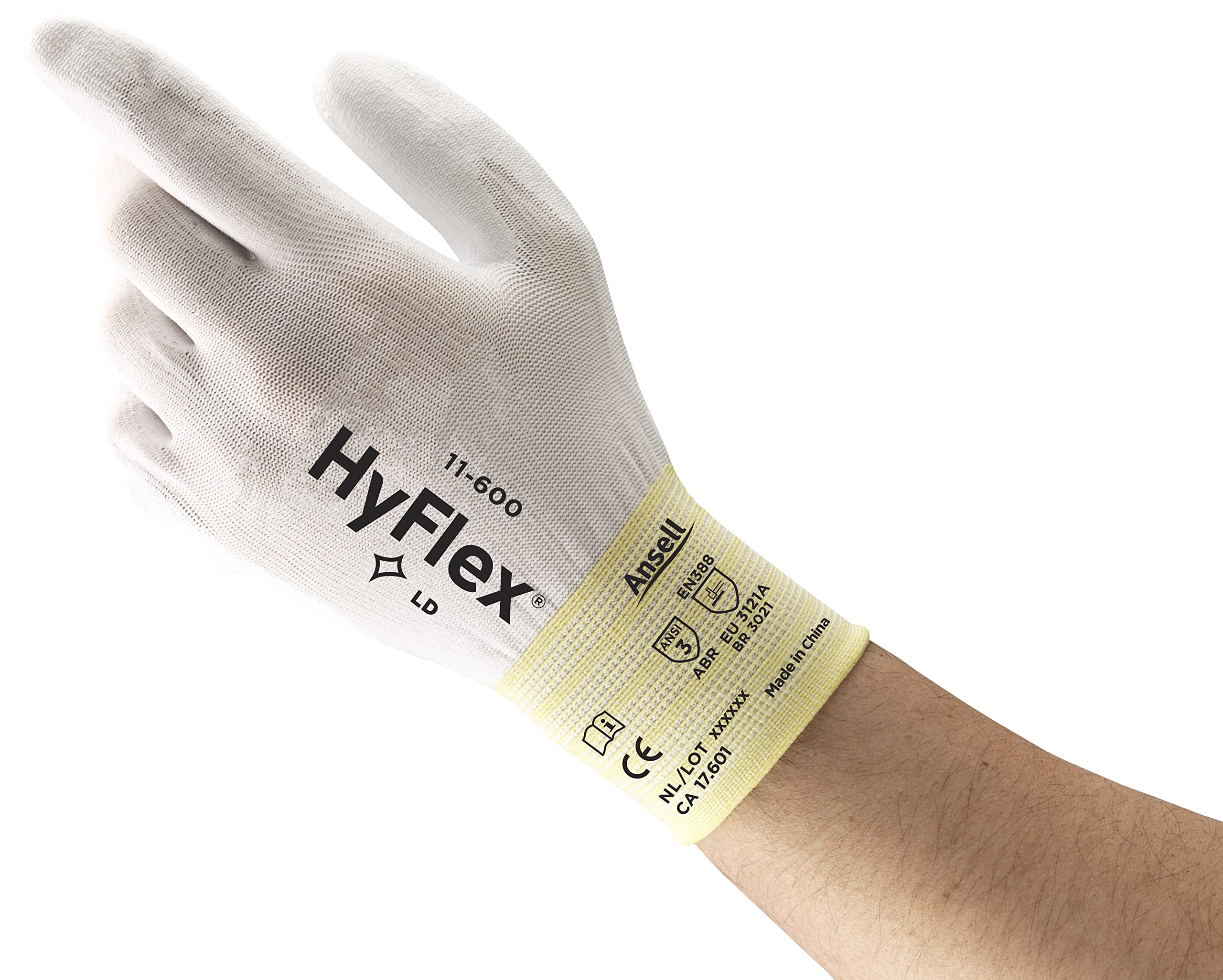 ansell-hyflex-11-601-gants-nylon-noirs-taille-l-lot-12 image 4