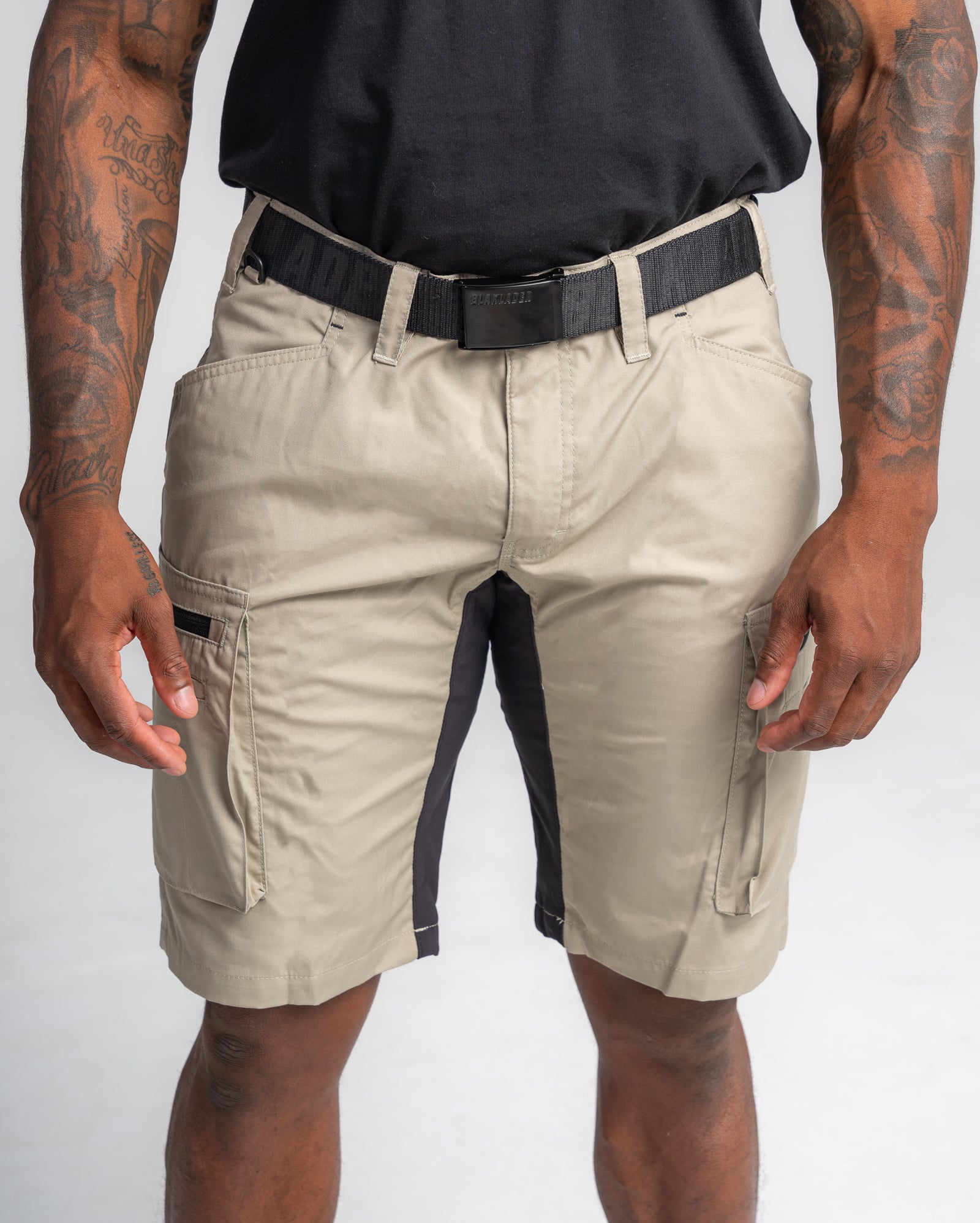 blaklader-stratus-lite-short-travail-vert-olive-noir-stretch image 5