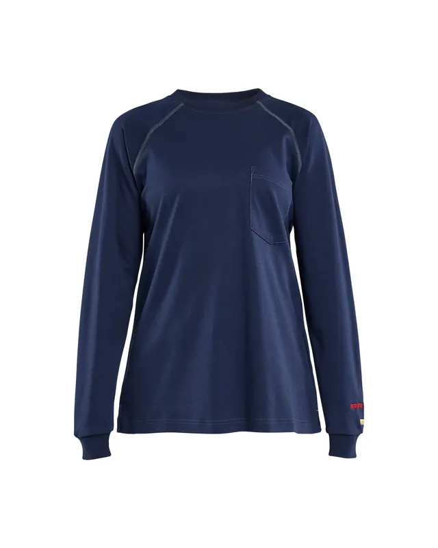 blaklader-shirts-chemise-ignifug-e-femme-bleu-marine-manches-longues image 1
