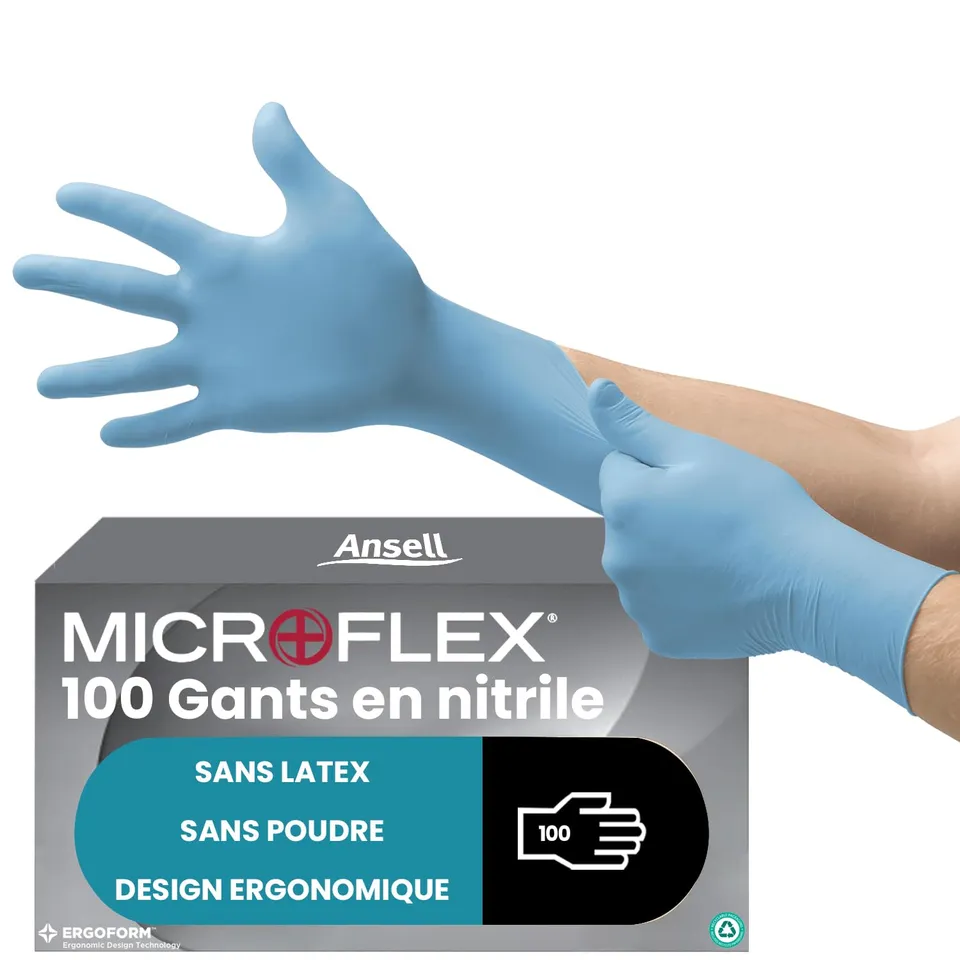 ansell-microflex-92-134-gants-nitrile-bleu-taille-l-lot-100 image 1