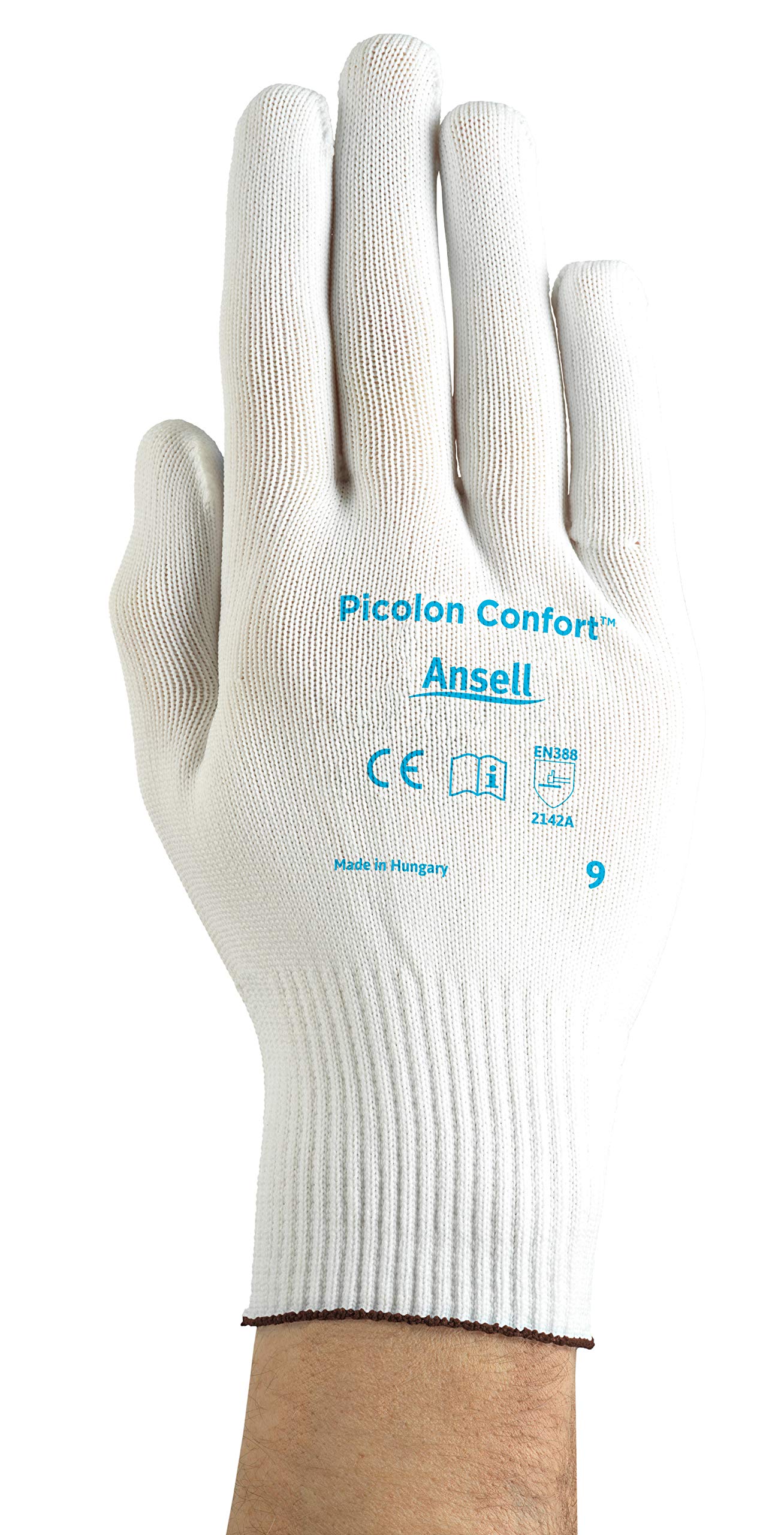ansell-picolon-gants-travail-blancs-picots-12-paires-l image 2