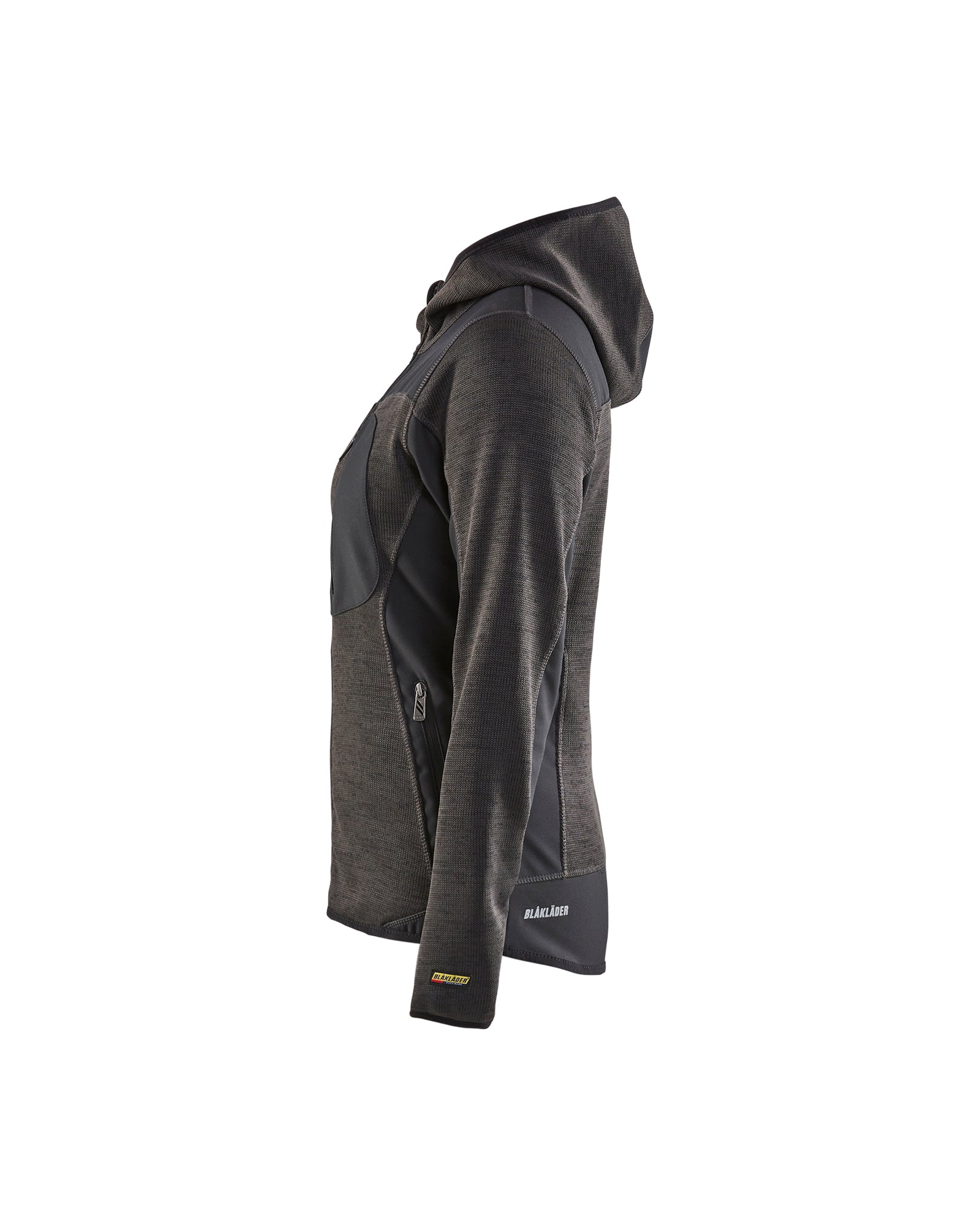 blaklader-veste-tricot-e-femme-gris-noir-capuche image 4