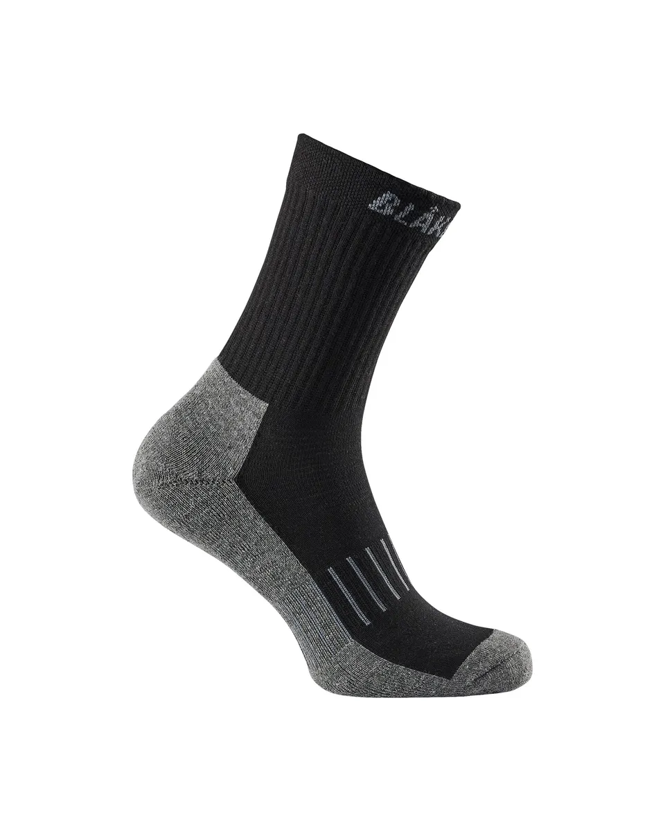blaklader-socks-chaussettes-coton-noir-gris-lot-de-3 image 1