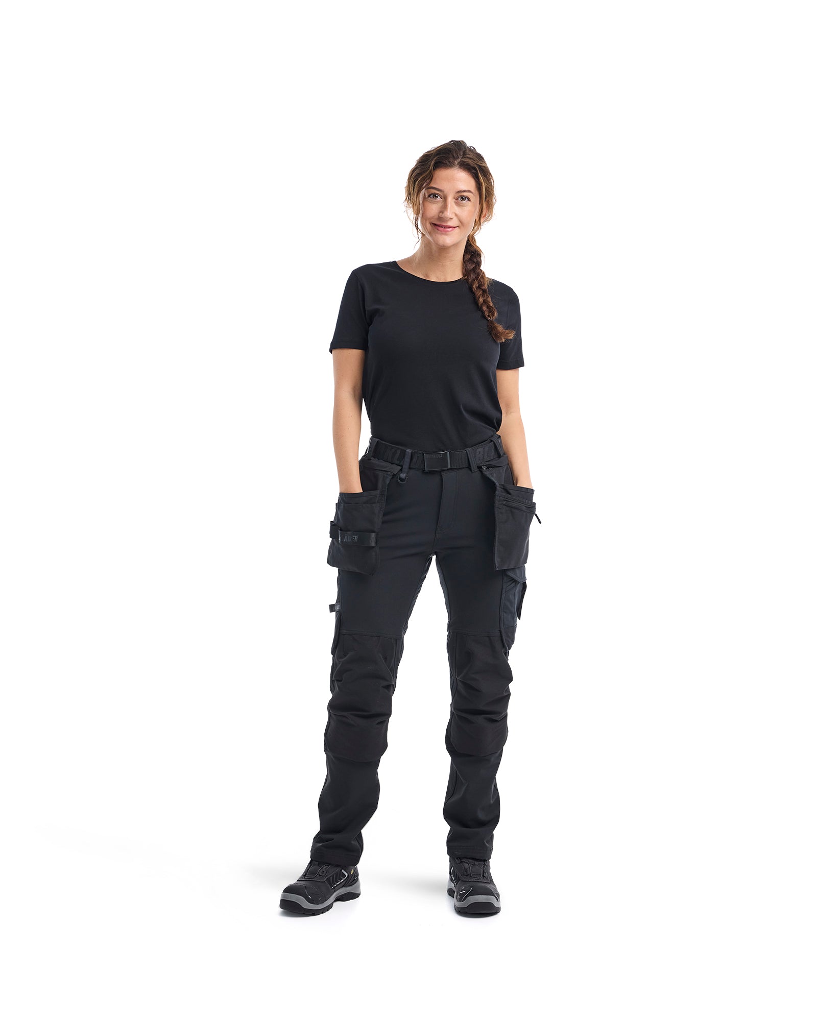 blaklader-blanks-t-shirt-femme-manches-courtes-noir-coton image 5