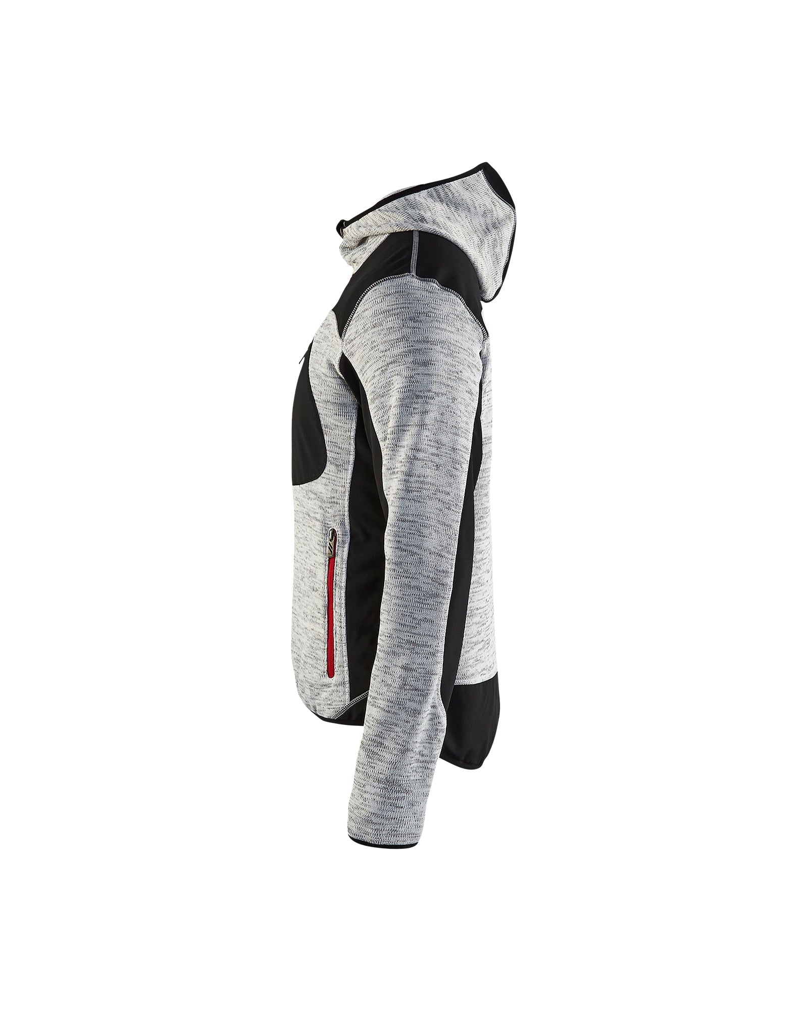 blaklader-knitted-jacket-veste-de-travail-gris-chin-noir-capuche image 4