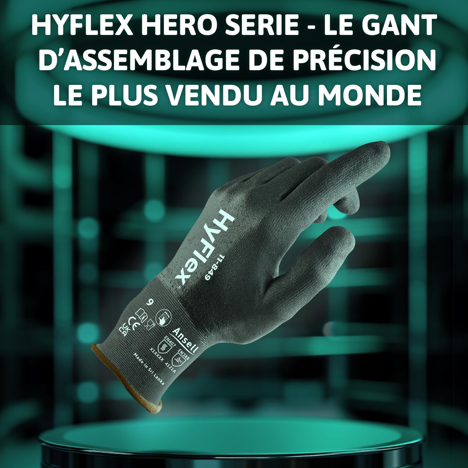 ansell-hyflex-11-849-gants-montage-noir-taille-xs-lot-12-respirant image 5