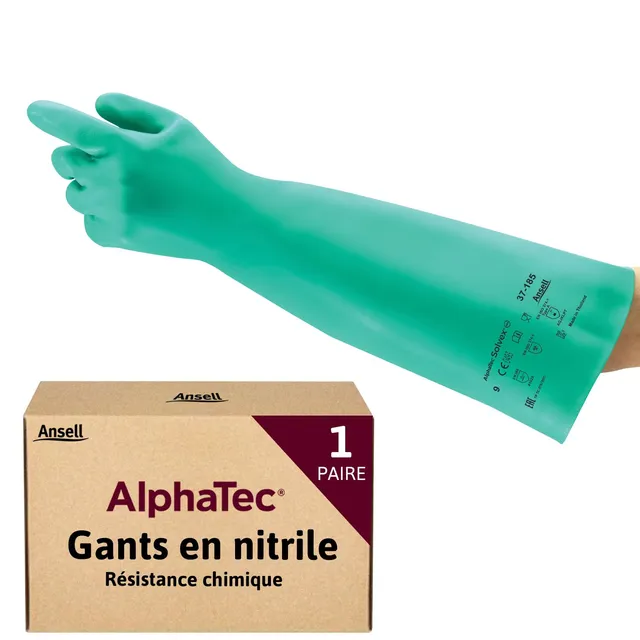 ansell-alphatec-37-185-gants-nitrile-vert-taille-s-1-paire image 1