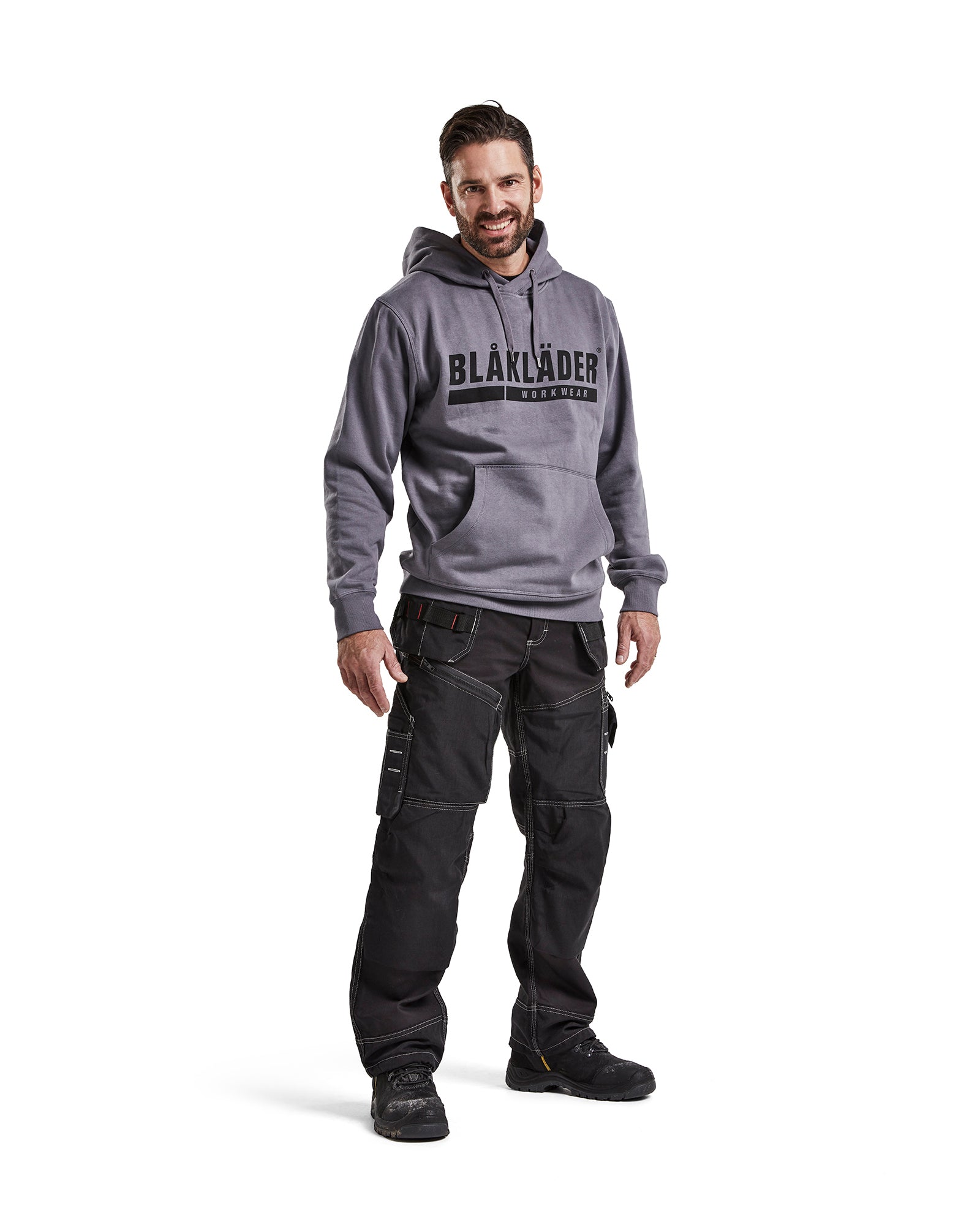 blaklader-hoodie-sweat-capuche-gris-coton image 5
