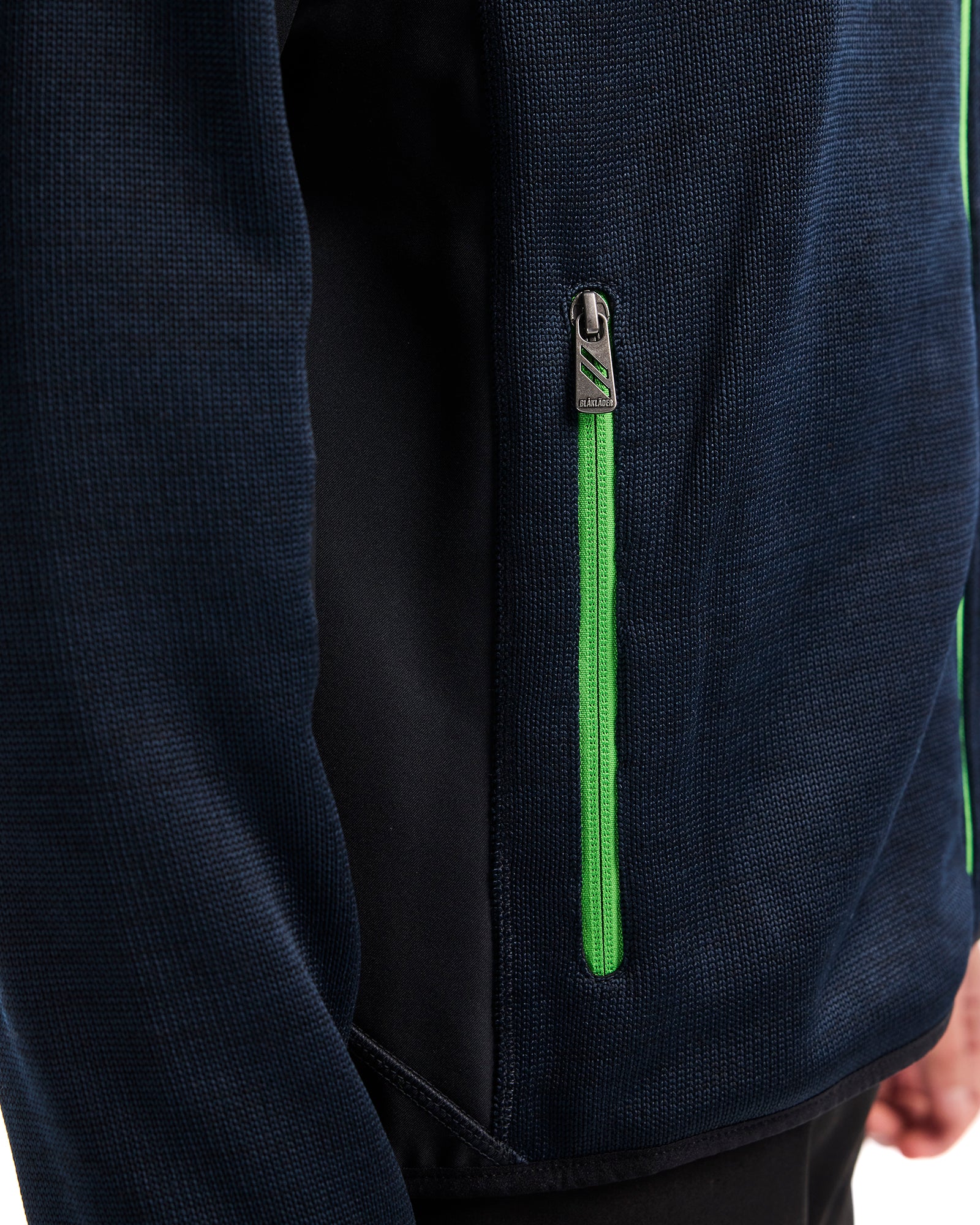 blaklader-knitted-jacket-veste-tricot-e-bleu-marine-vert-capuche image 7