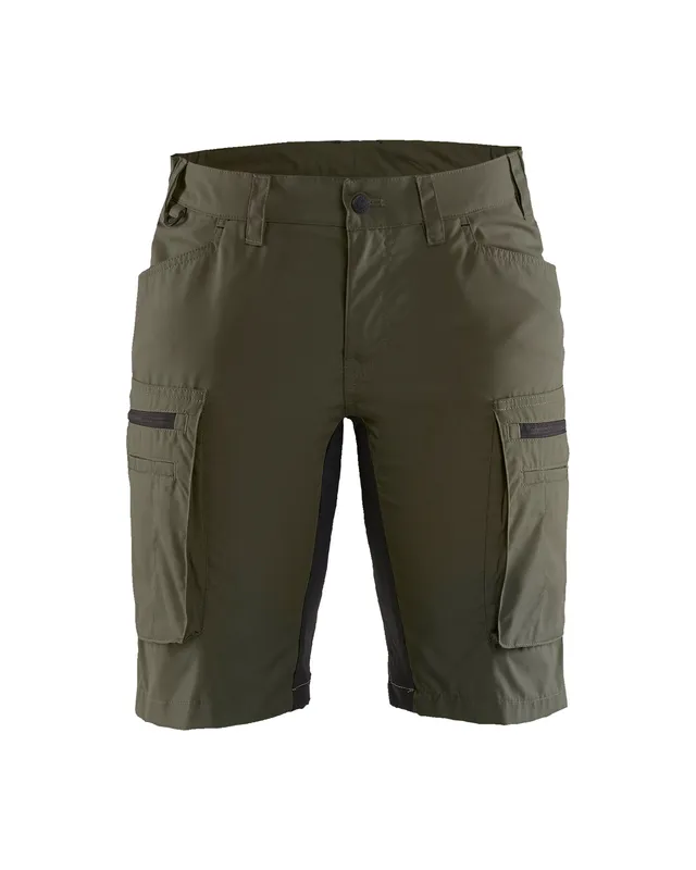 blaklader-shorts-stratus-lite-short-femme-olive-stretch image 1