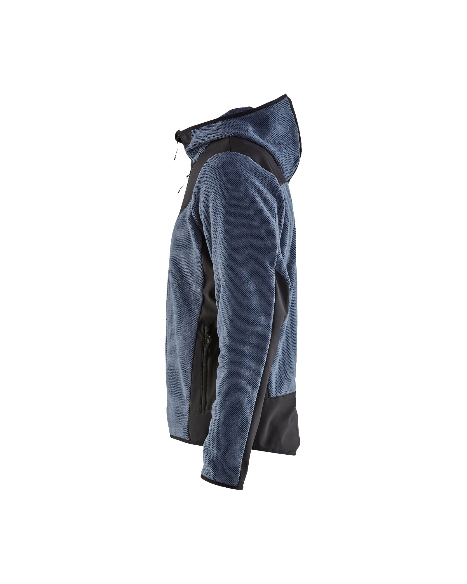 blaklader-knitted-fleece-jacket-veste-polaire-bleu-noir-capuche image 4