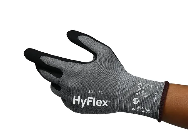 ansell-hyflex-11-571-gants-anti-coupures-gris-taille-s-1-paire image 1