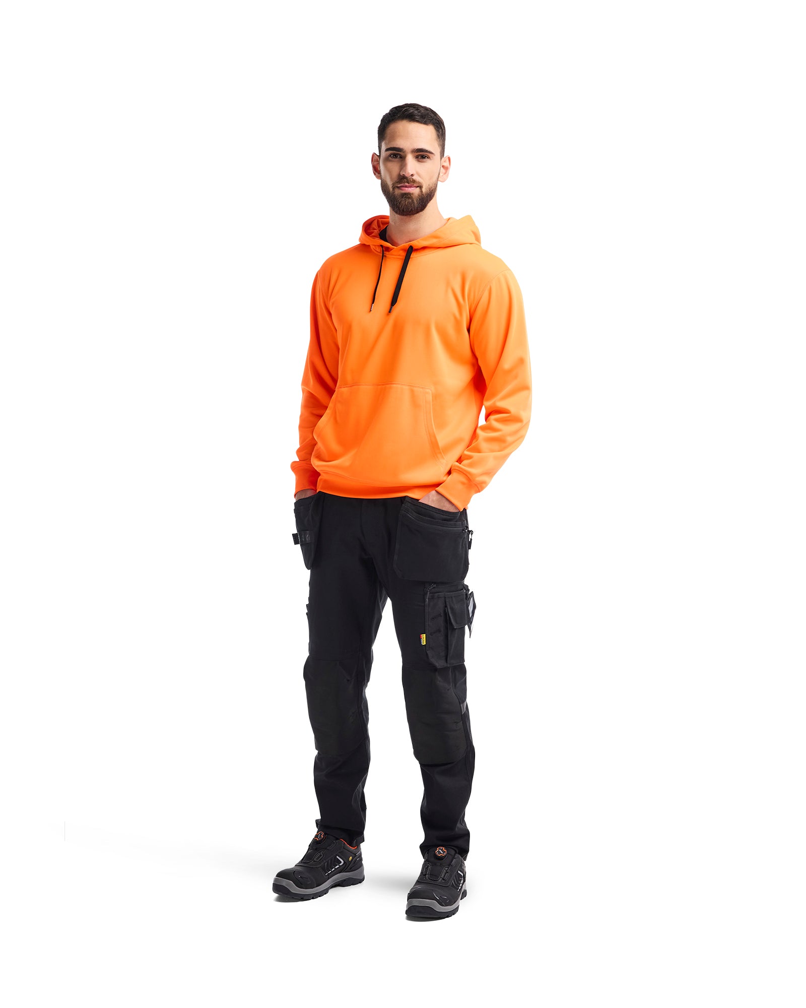 blaklader-blanks-visibility-hoodie-sweat-capuche-orange-coton image 7