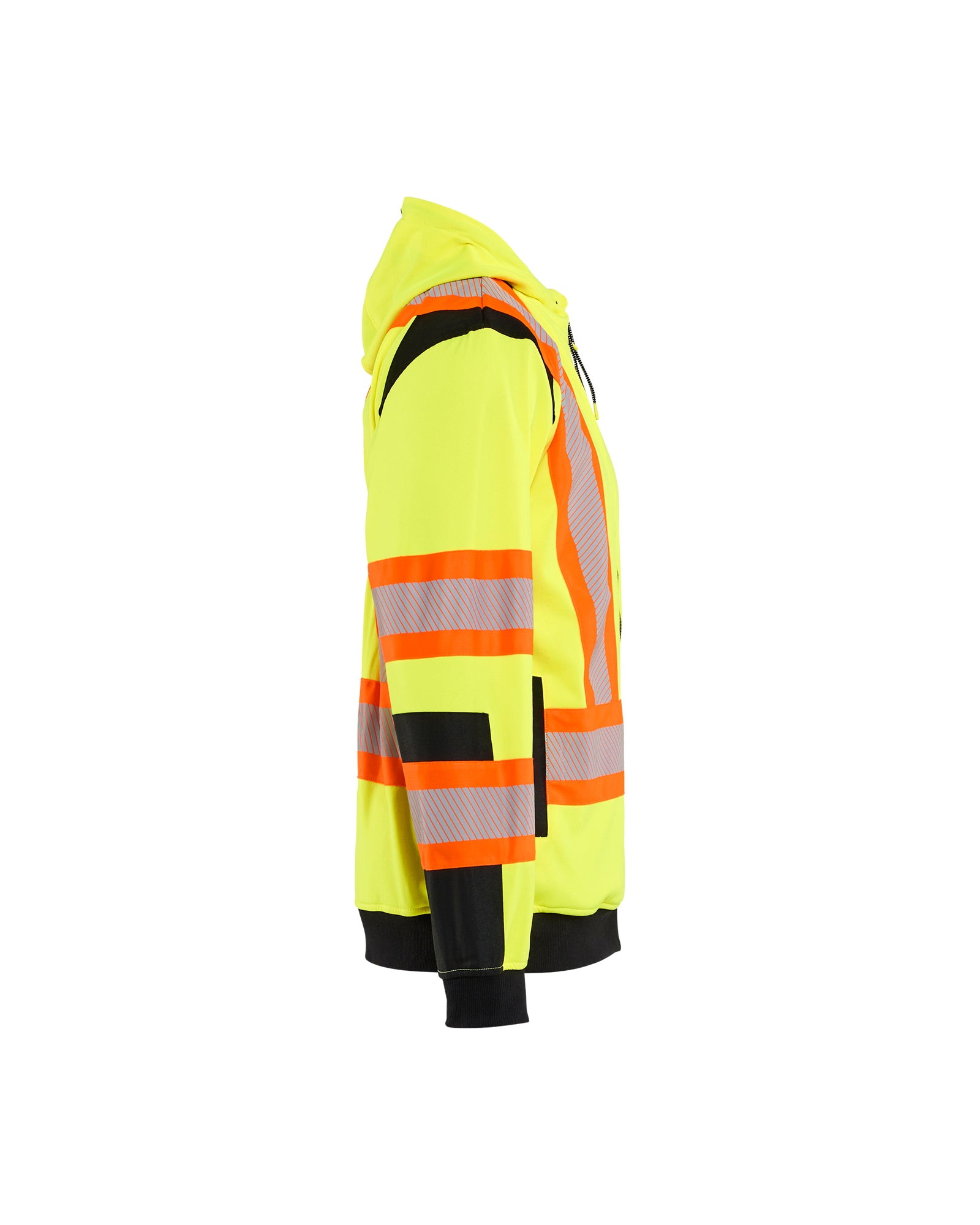 blaklader-hi-vis-csa-full-zip-hoodie-sweat-jaune-noir image 3