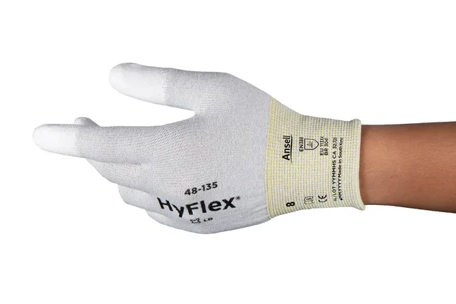 ansell-hyflex-48-135-gants-de-travail-blanc-s-x12-paires image 1