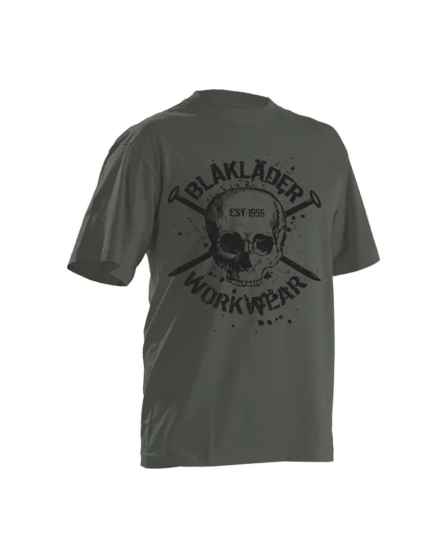 blaklader-skull-t-shirt-vert-mousse-xl image 1