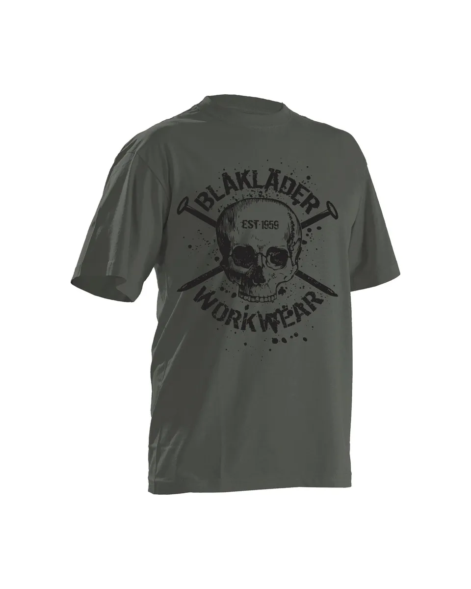 blaklader-skull-t-shirt-vert-mousse-xl image 1